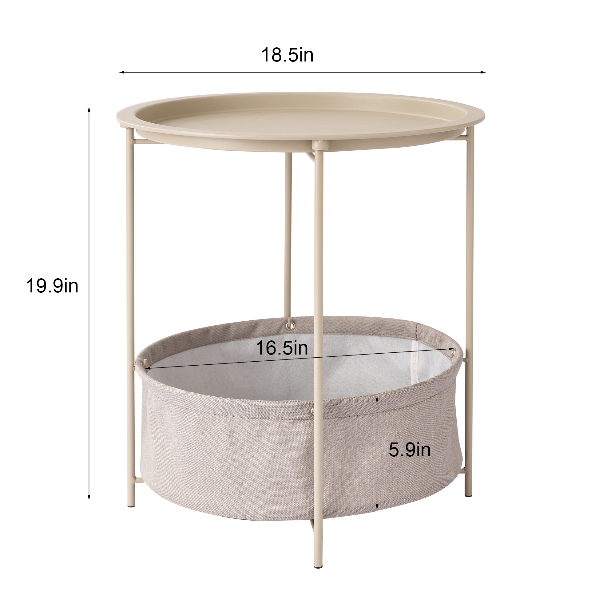 Vecelo LOE-XJM-MD02-BGE End-Tables - View #3