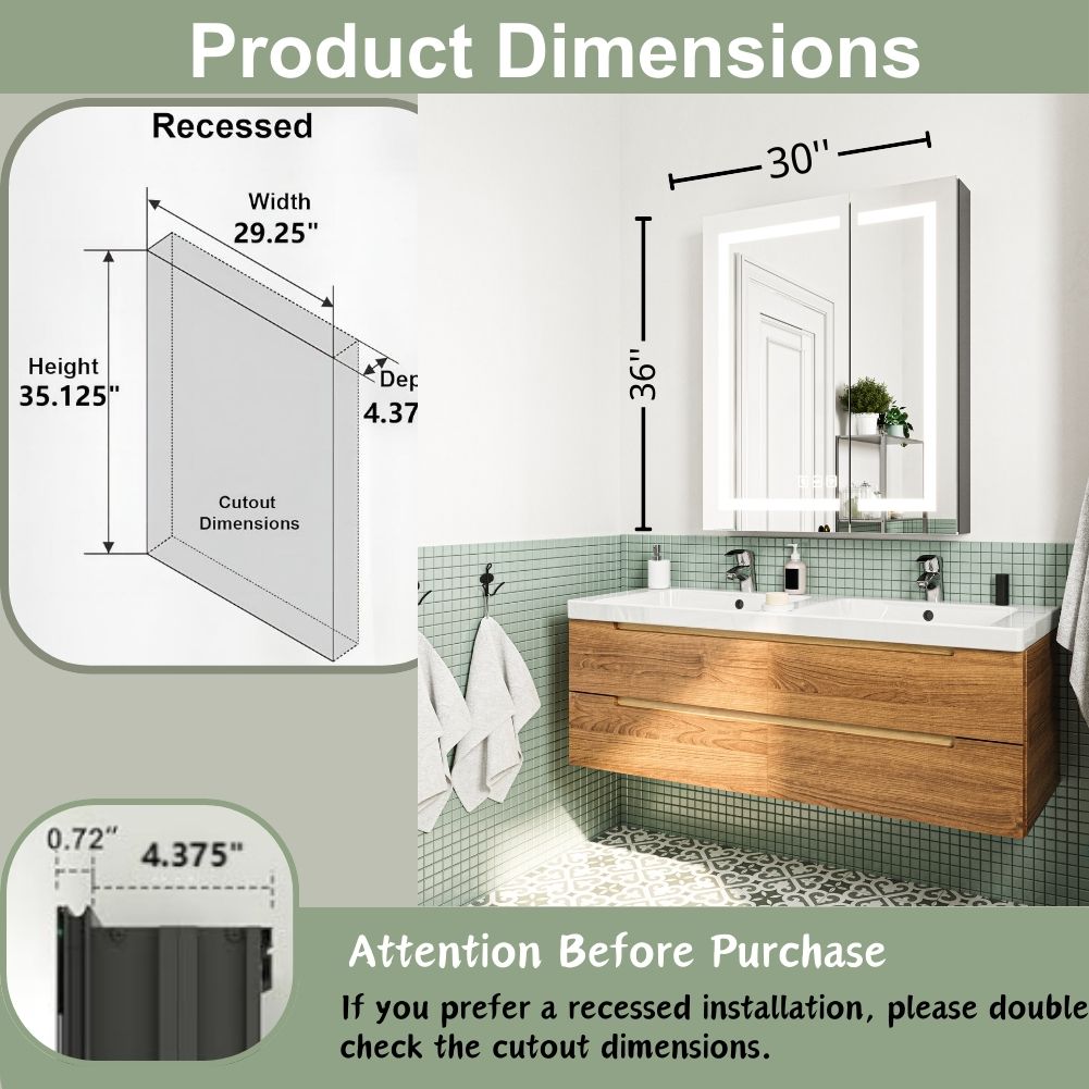 waterpar WPLO-2373 Bathroom-Medicine-Cabinets - View #8