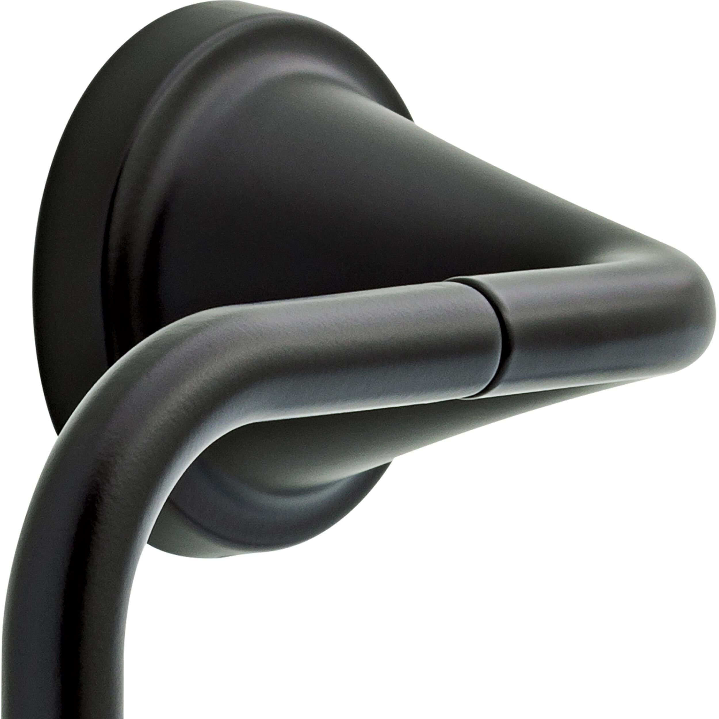 Delta Becker Matte Black Wall Mount Single Towel Ring in the Towel Rings  department at