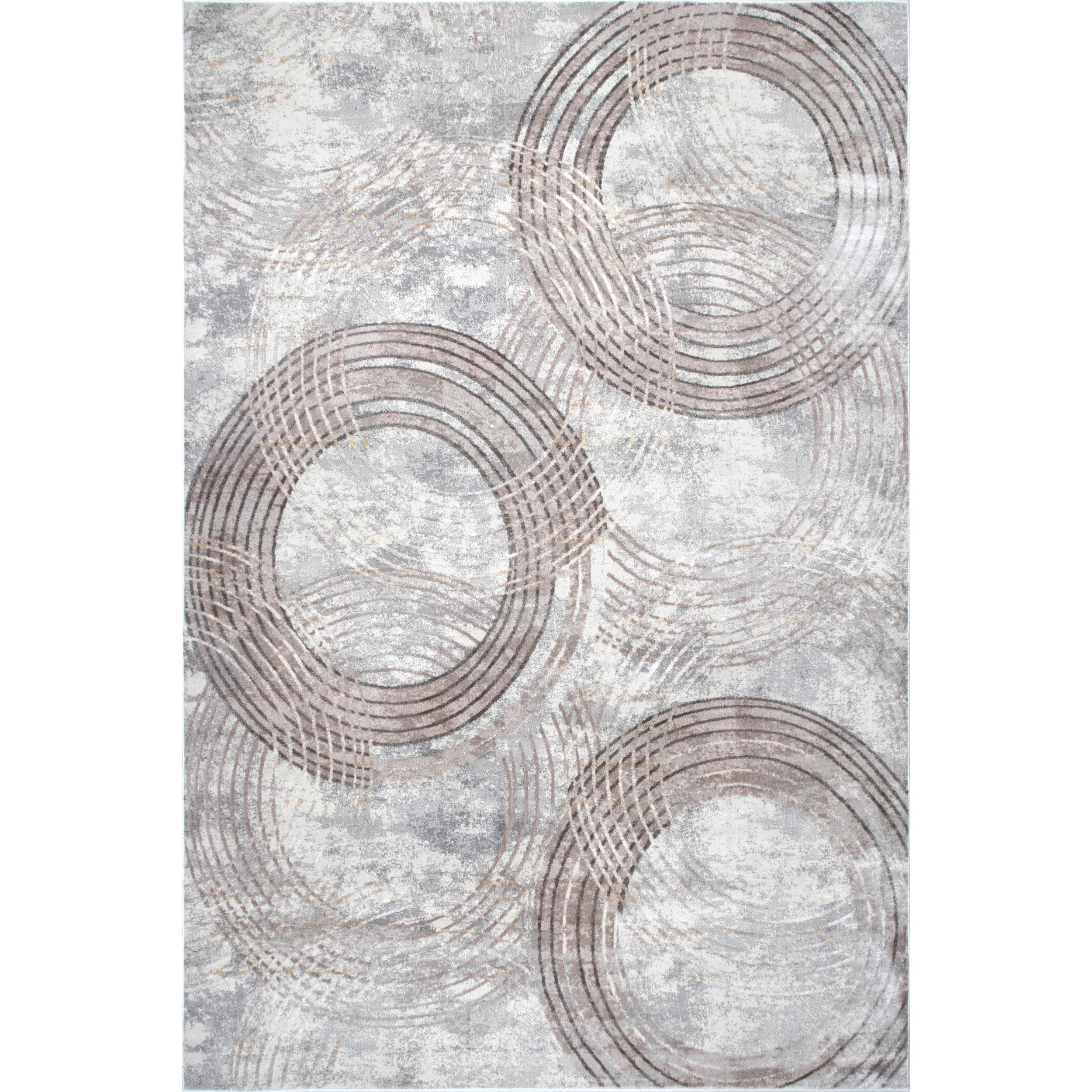 nuLOOM BDCH02A-2808 Chime 2 x 8 (ft) Loomed Polyester Beige Rectangular Indoor Abstract Runner rug