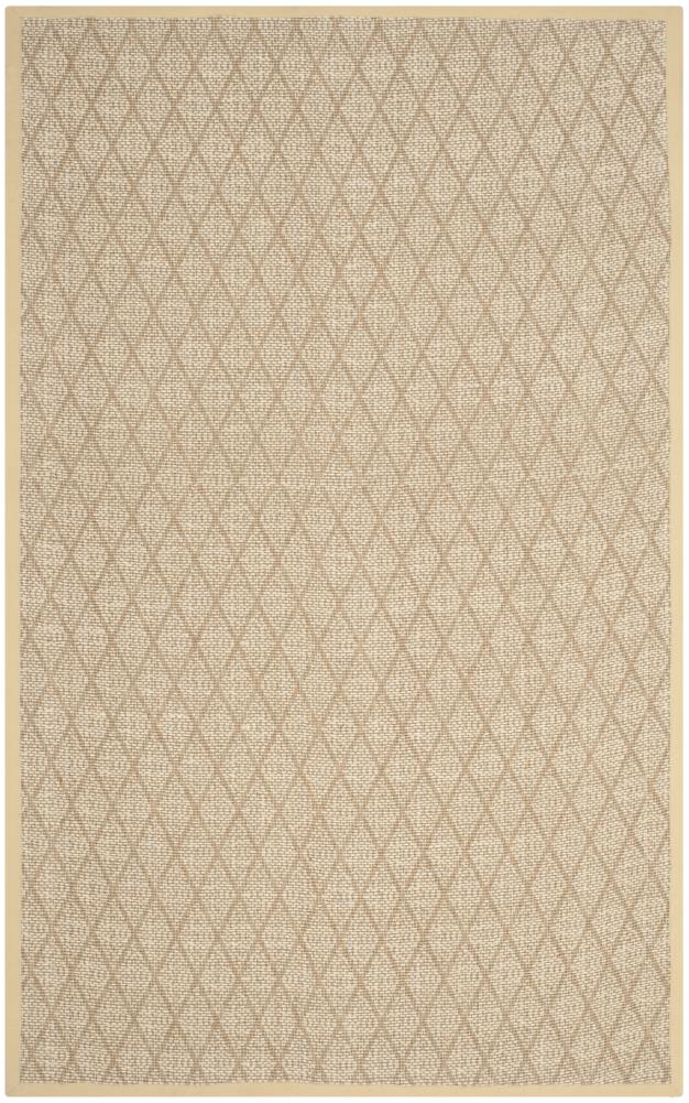 Safavieh NF460A-5 Natural Fiber Poquott 5 x 8 Jute Natural Solid Coastal Area Rug