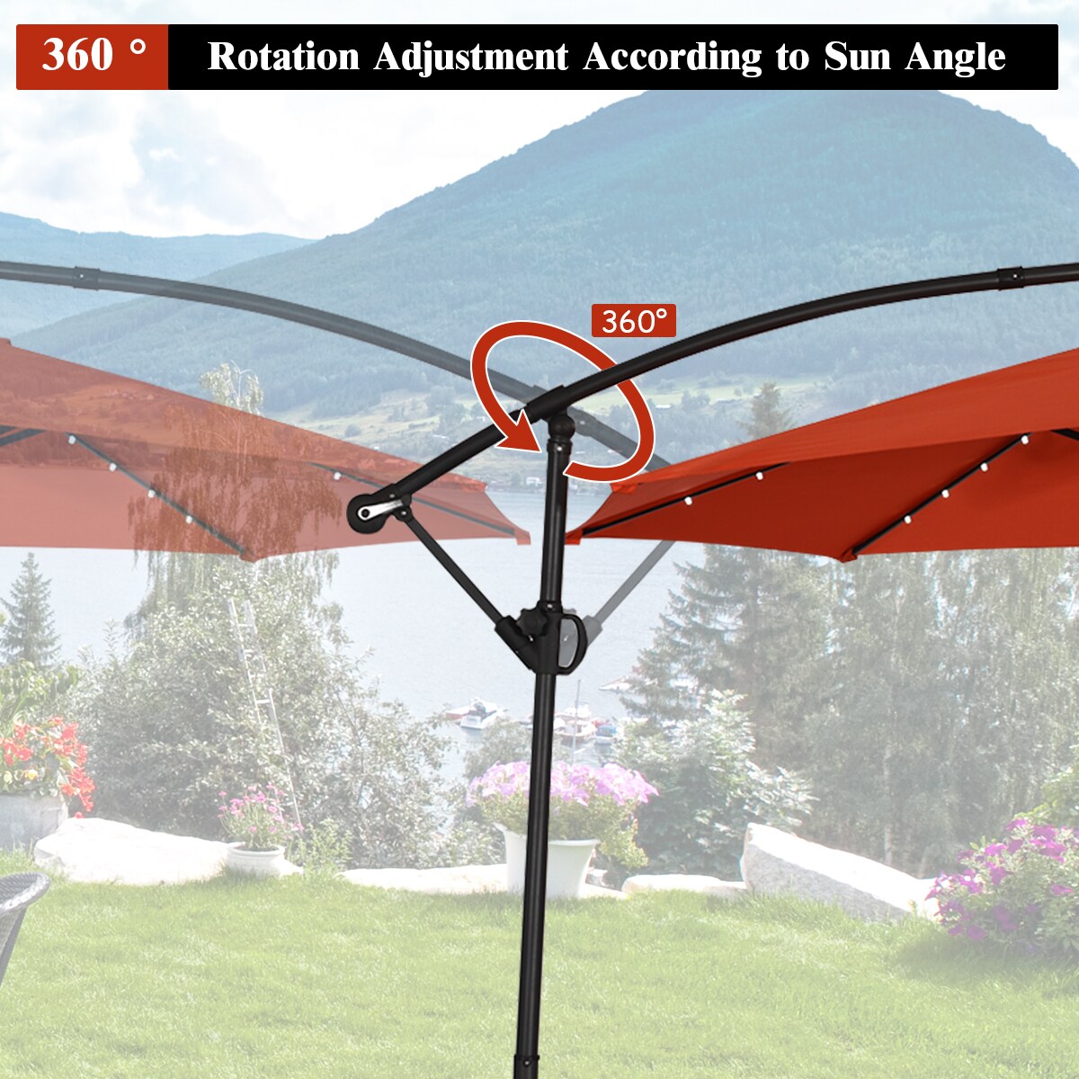 Costway OP70282OR Umbrellas-2 - View #8