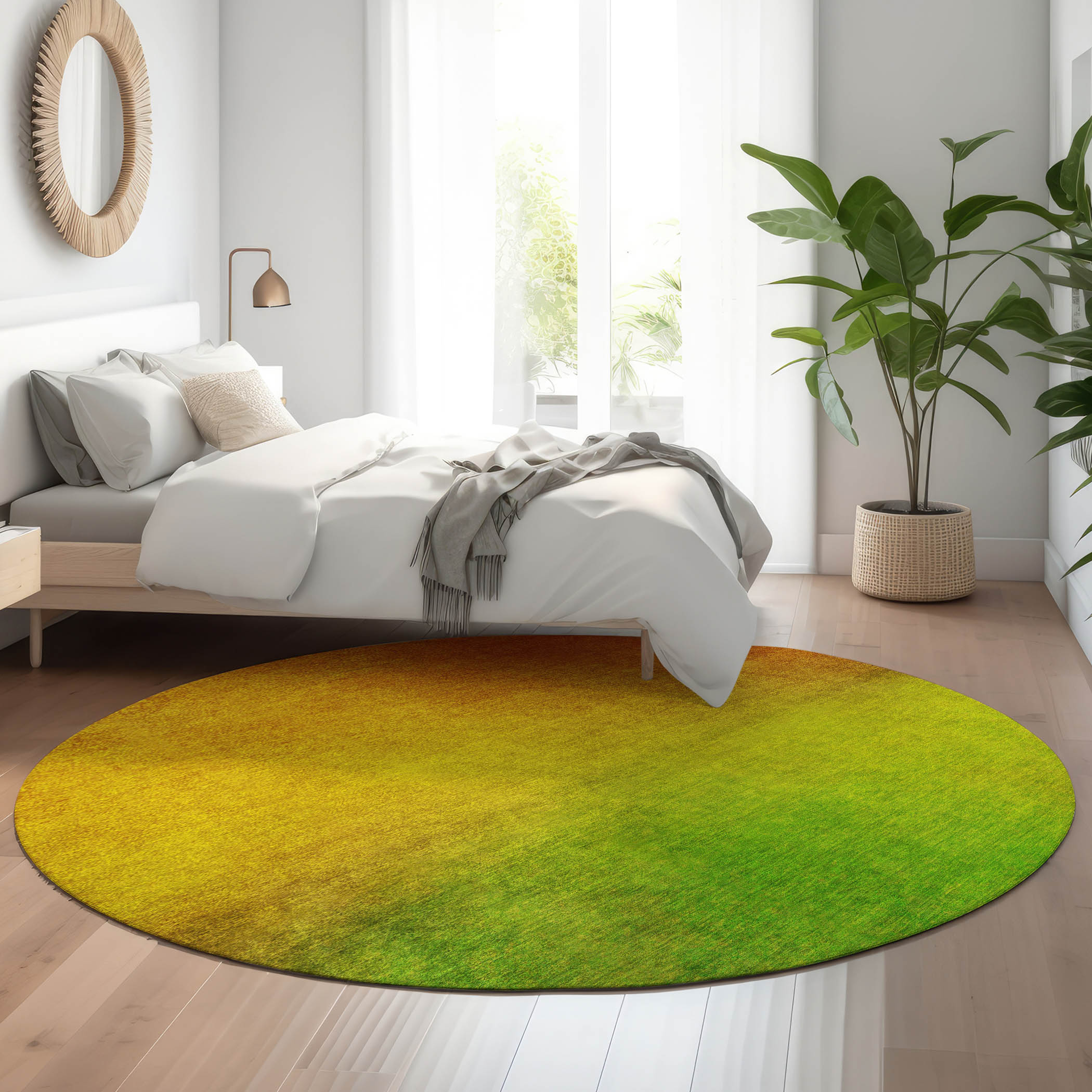 Addison Rugs AMF583TR8RO Mayfield AMF583TR 8 x 8 (ft) Loomed Polyester Terracotta Round Indoor Geometric Machine washable Area rug