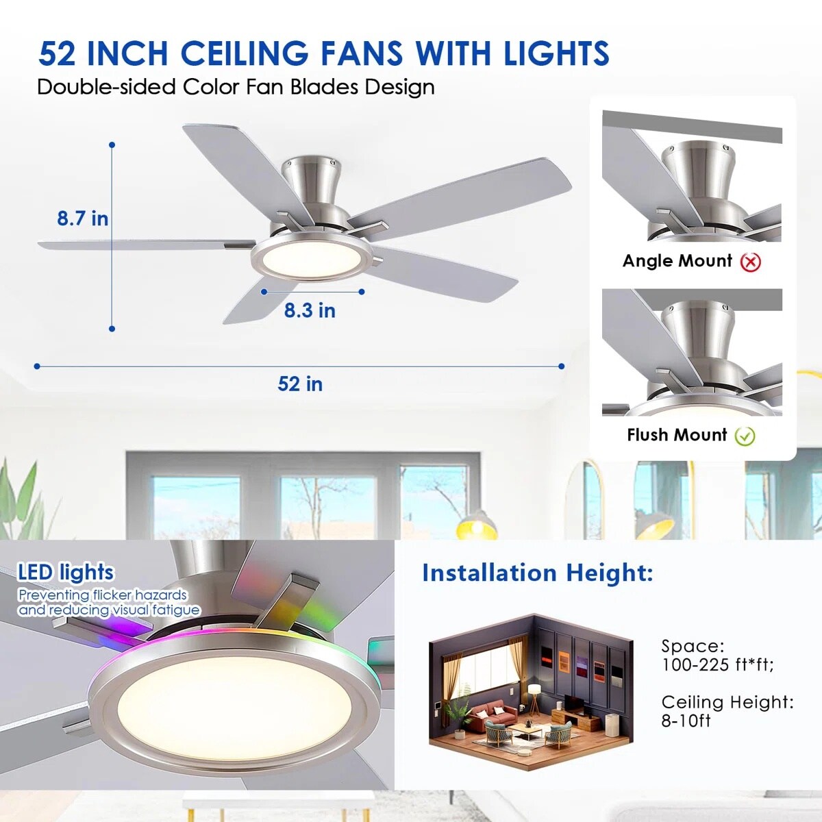 Kviflon LS8240-52NKRGB Ceiling-Fans - View #10
