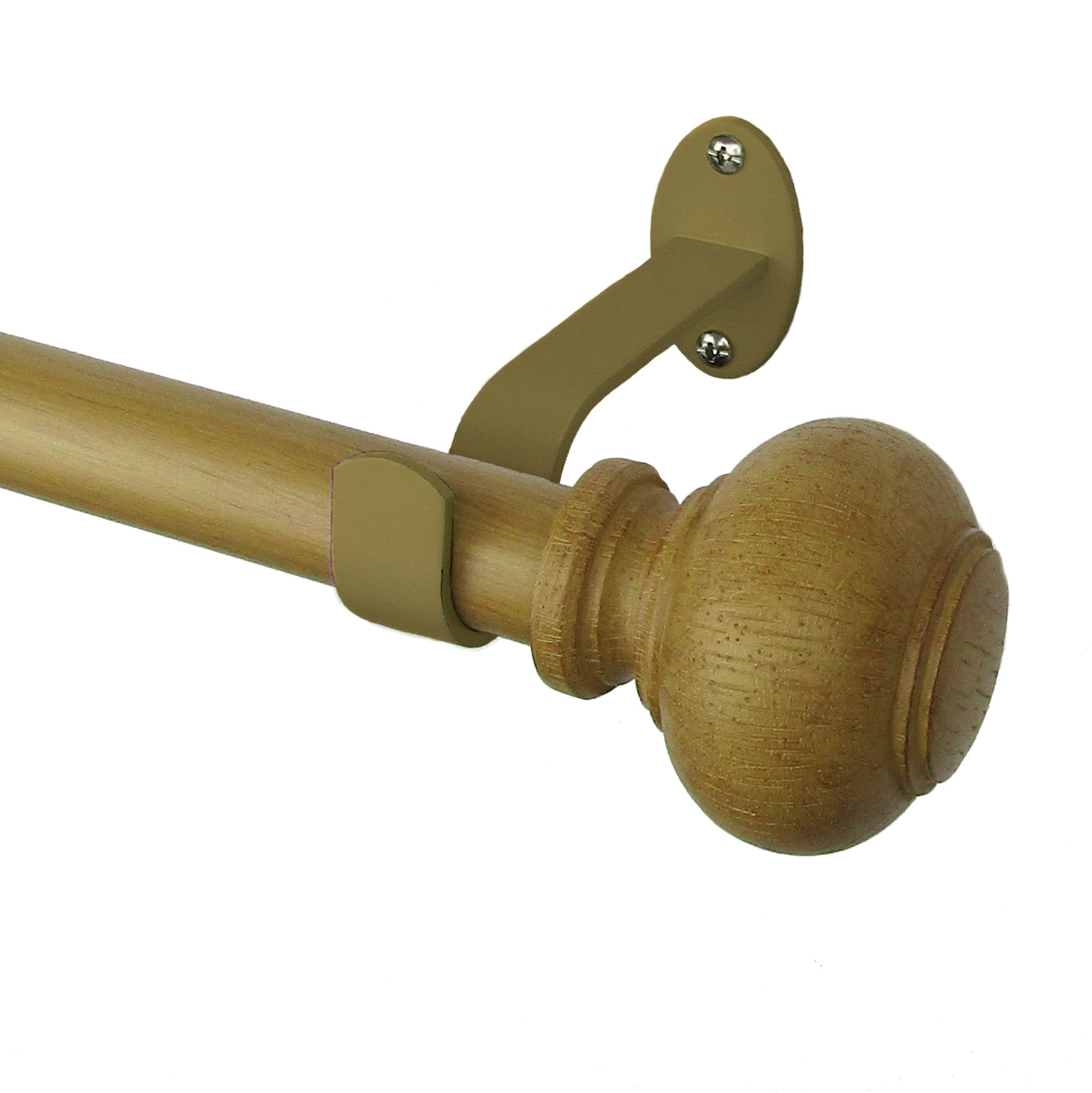 Project Source 36-in to 54-in Bronze Steel Bay Window Curtain Rod