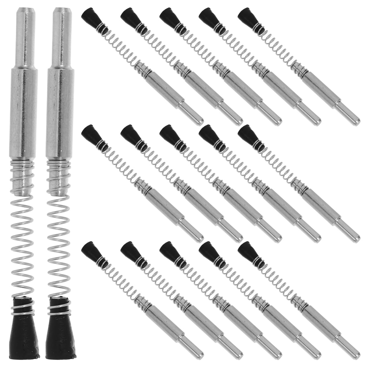 Aoibox  25 Pack Aluminum Window Screen Plunger Latches with Dust Caps for Screen Replacement