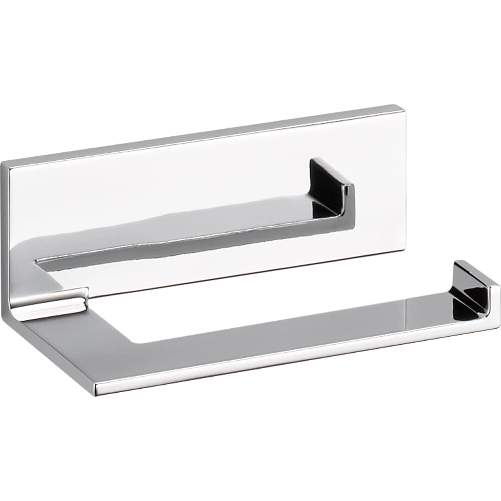 Delta 77750 Vero Polished Chrome Wall mount Single post Toilet Paper Holder 1 -Rolls with Storage