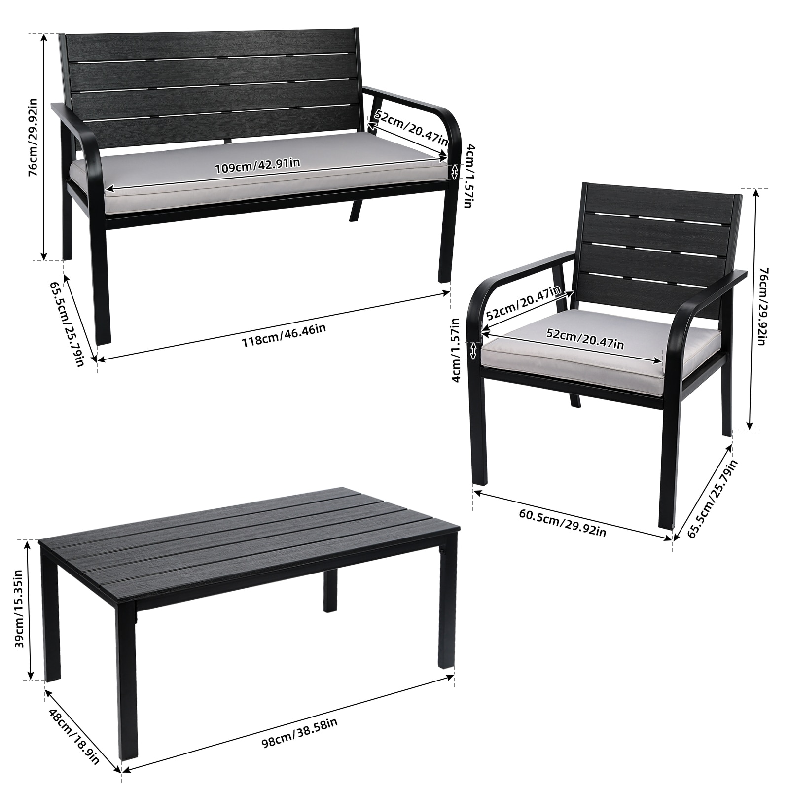 EXTRAUP YHLW69168751 Patio-Conversation-Sets - View #3