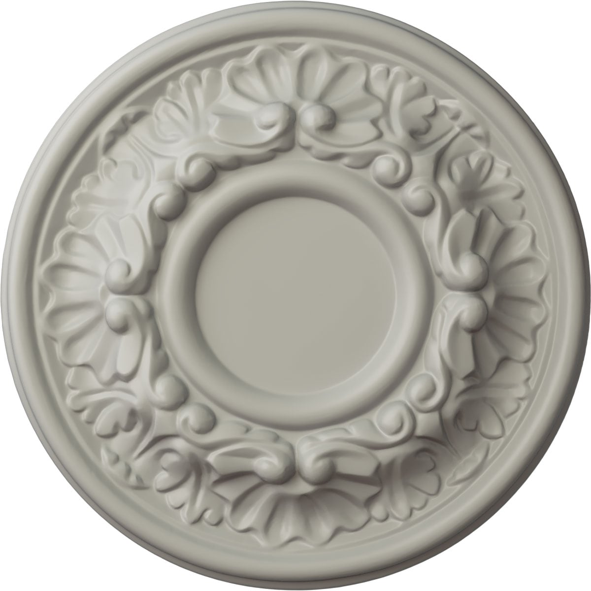 Ekena Millwork CM07ODPCF Odessa 7.5-in W x 7.5-in L Painted Pot Of Cream Polyurethane Whole Ceiling Medallion