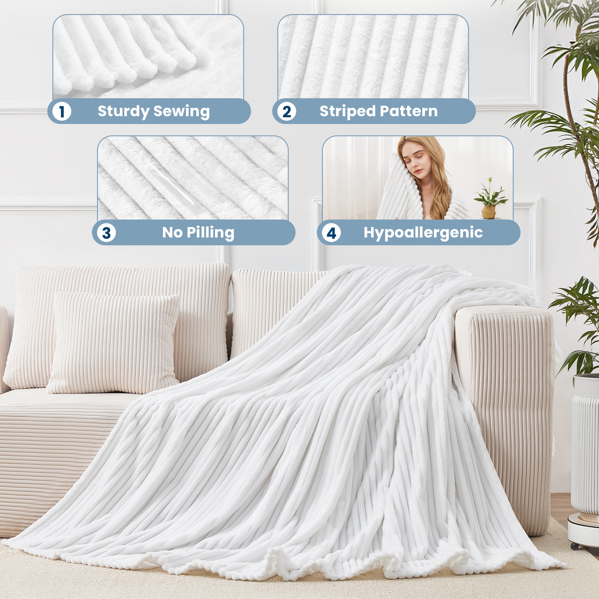 JEAREY JE-SMFLRPT-NV-TH Blankets-And-Throws - View #6