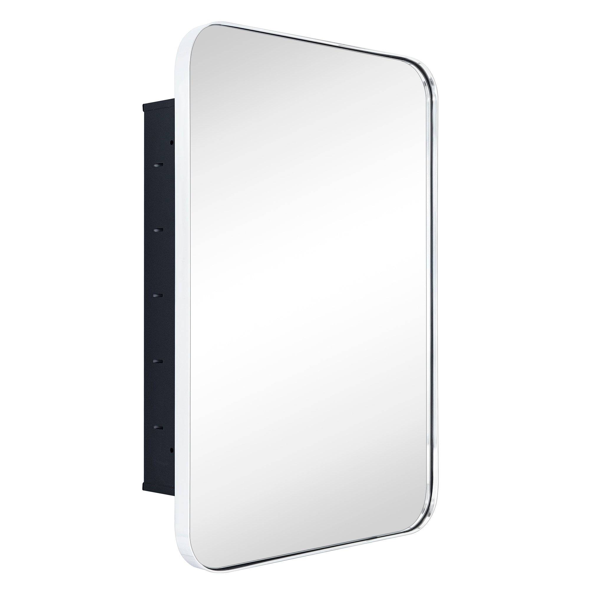 TEHOME 16-in x 24-in Recessed Mount Chrome Mirrored Medicine Cabinet