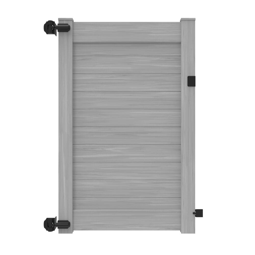 Freedom 73045589 Barington/Newbeck 6-ft H x 4-ft W Driftwood Privacy Vinyl Flat-top Fence gate kit (Unassembled)