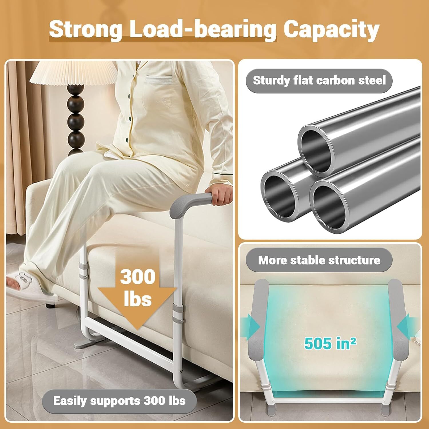 Qeetex GGL-PHH-334AWDXG Bed-Rails - View #3