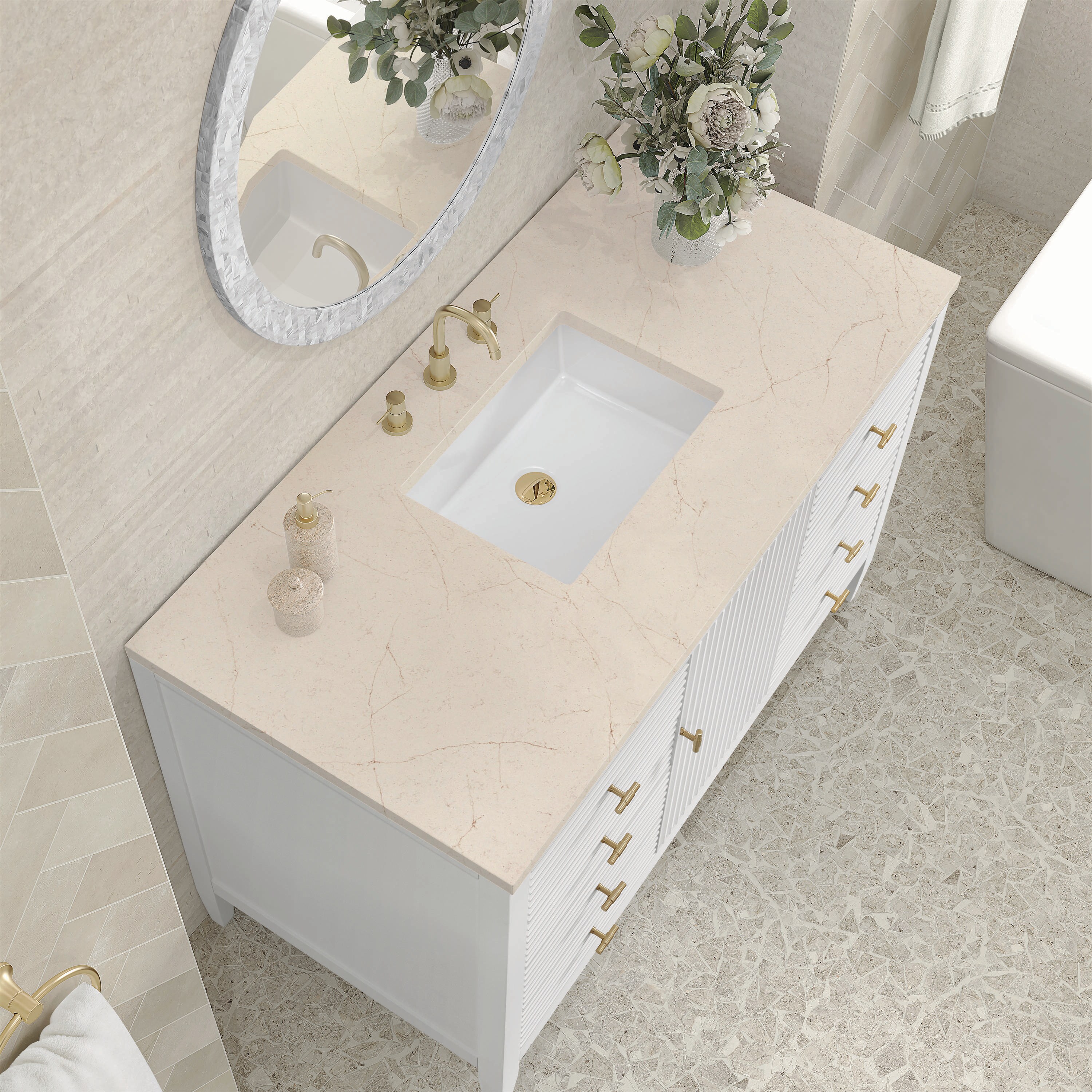 James Martin Vanities 485-V48-BW-3EMR Bath-Vanity-Combo - View #5