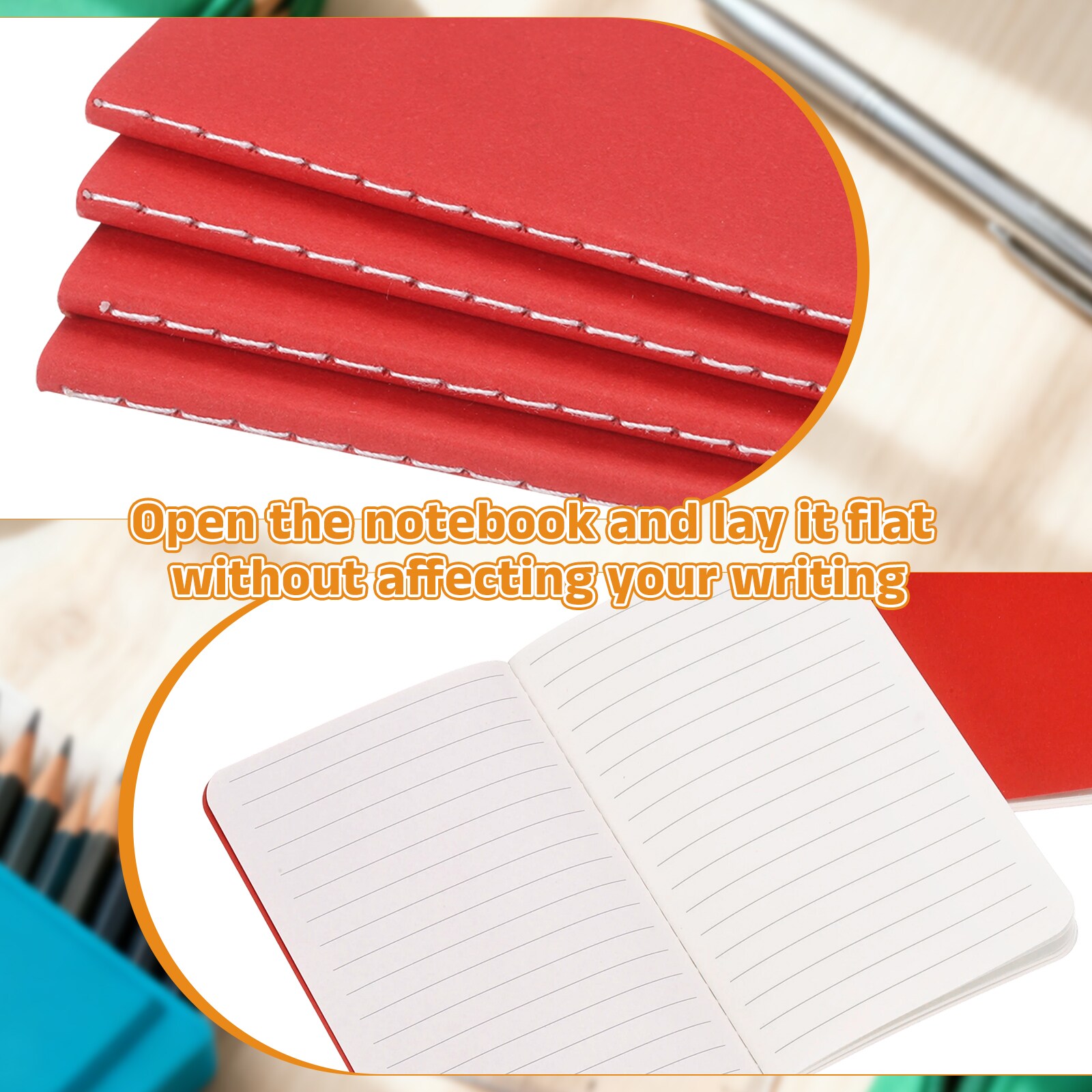 PATIKIL 4pcs A6 Notebook A6 Journal Mini Notebook Pocket Kraft Memo ...