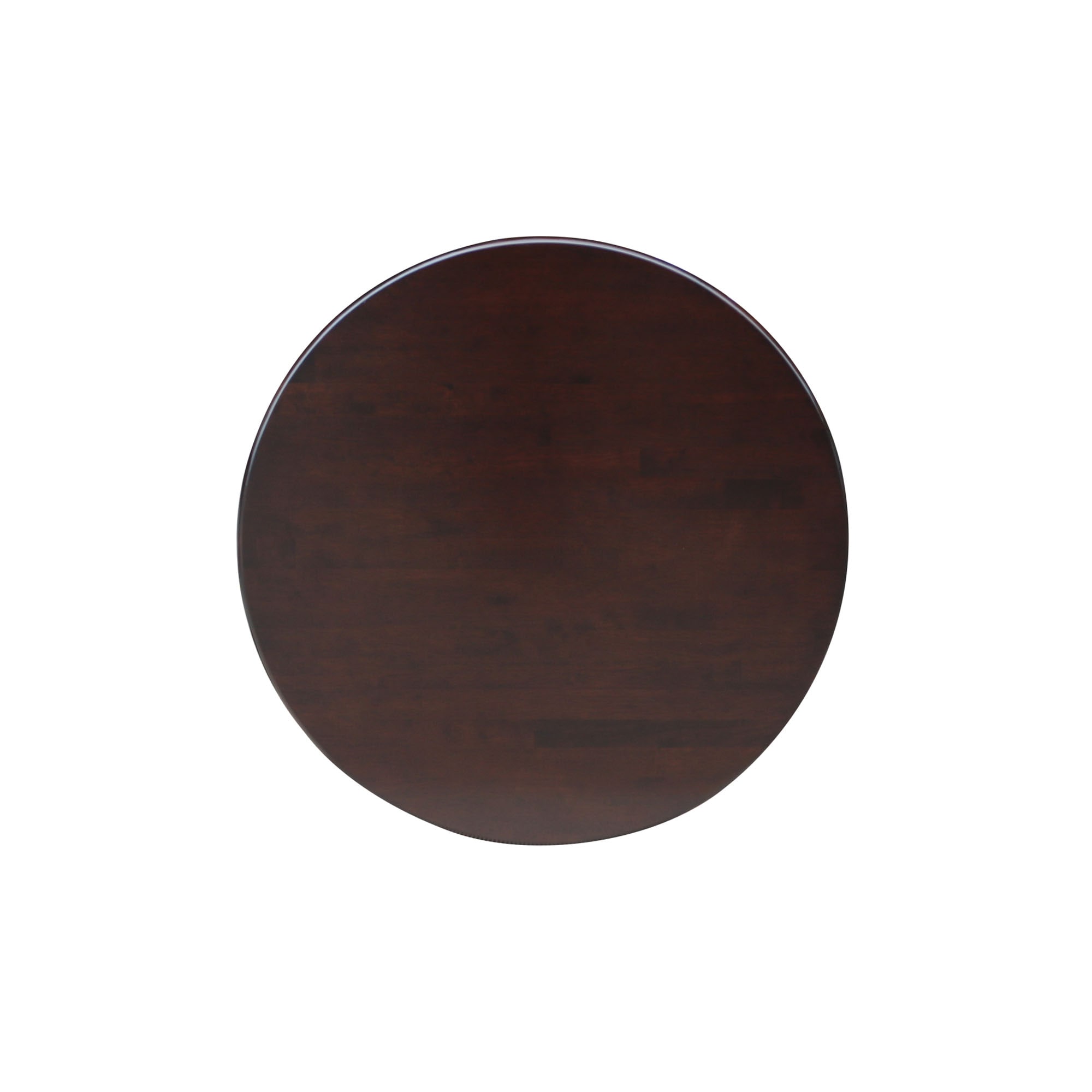 30" Round Dark Brown Wood Bar Height Pedestal Table