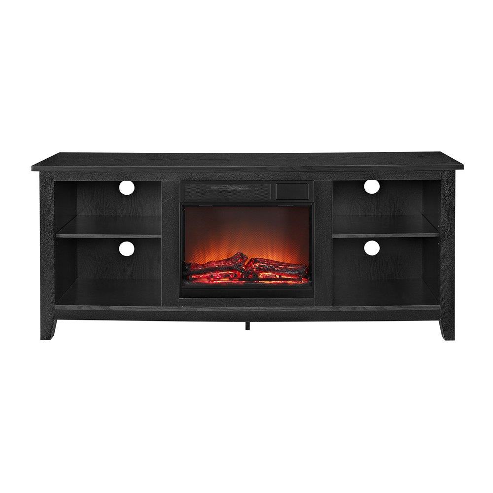 Walker Edison 58-in W Black LED Electric Fireplace W58FP18BL Uae Electronic uaeelectronic.com