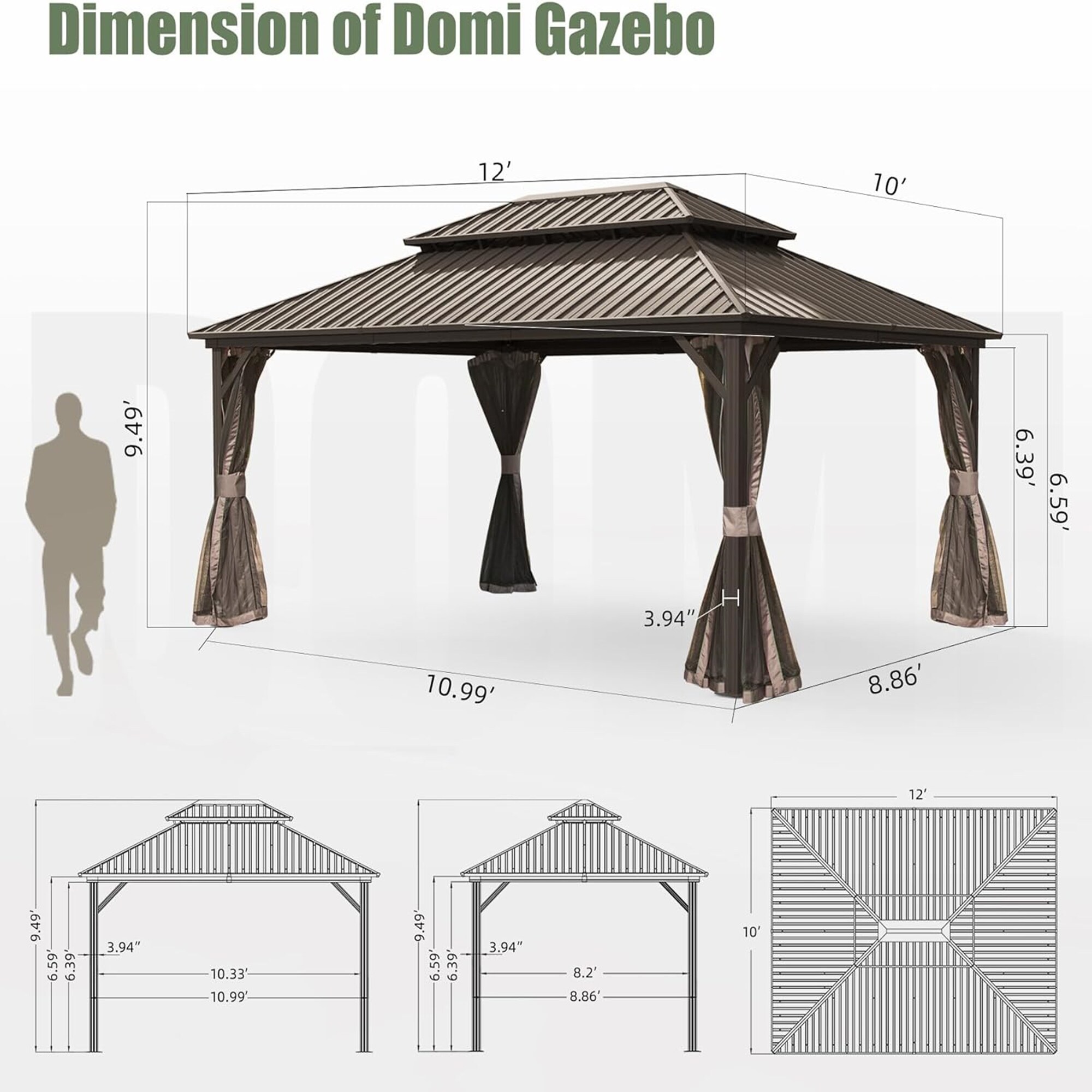 Mondawe MD-CPL00024 Wood-Resin-Gazebos - View #6