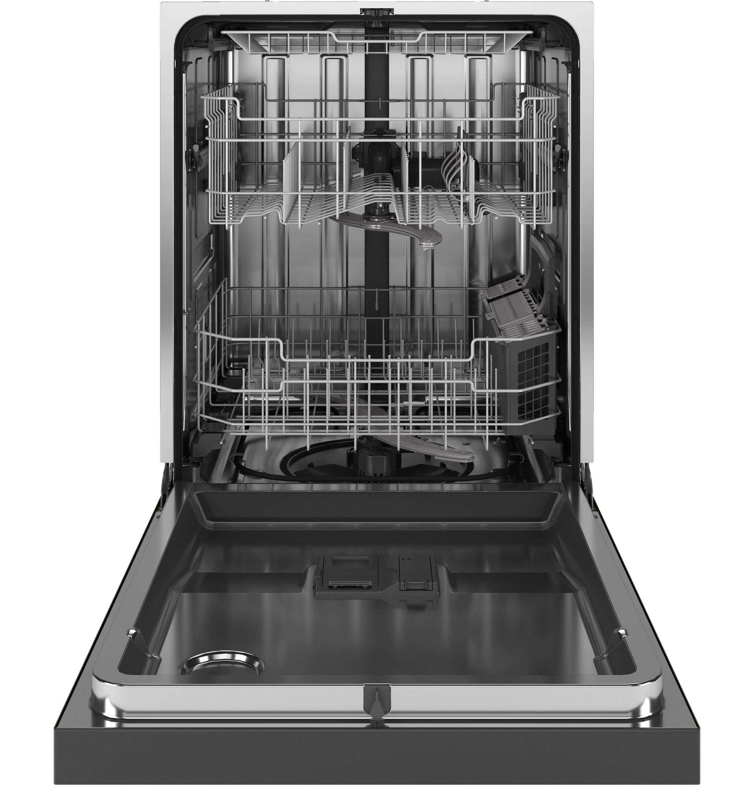 GE Dry Boost Front Control 24-in Built-In Dishwasher With Third