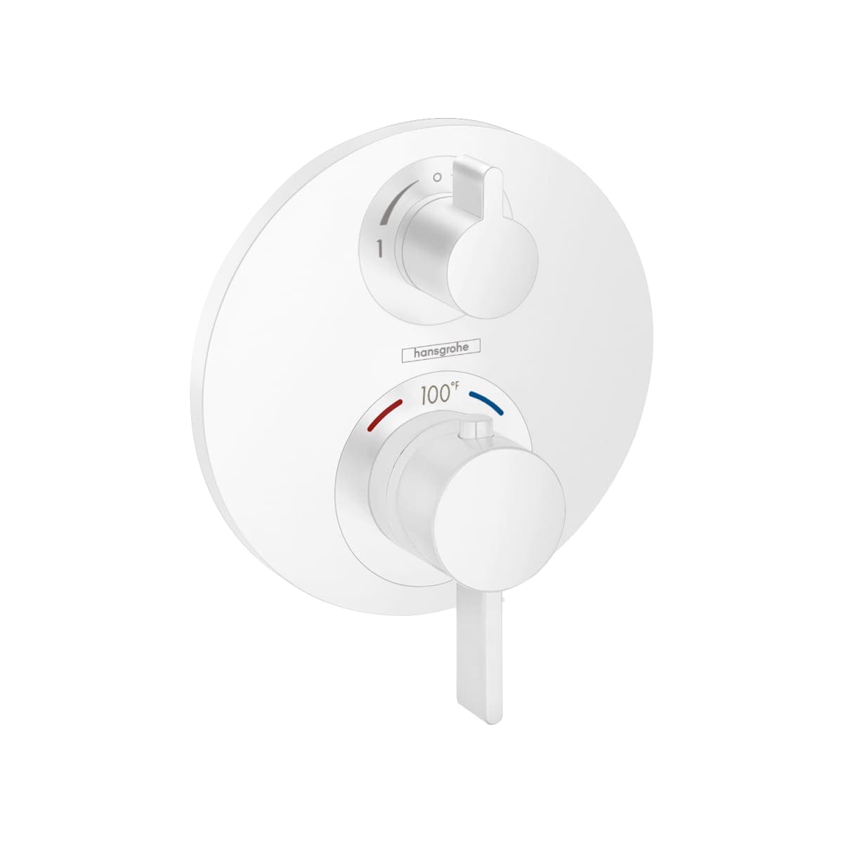 Hansgrohe 15758701 LED Wide Flood Matte White 2-handle Sold separately Shower Faucet