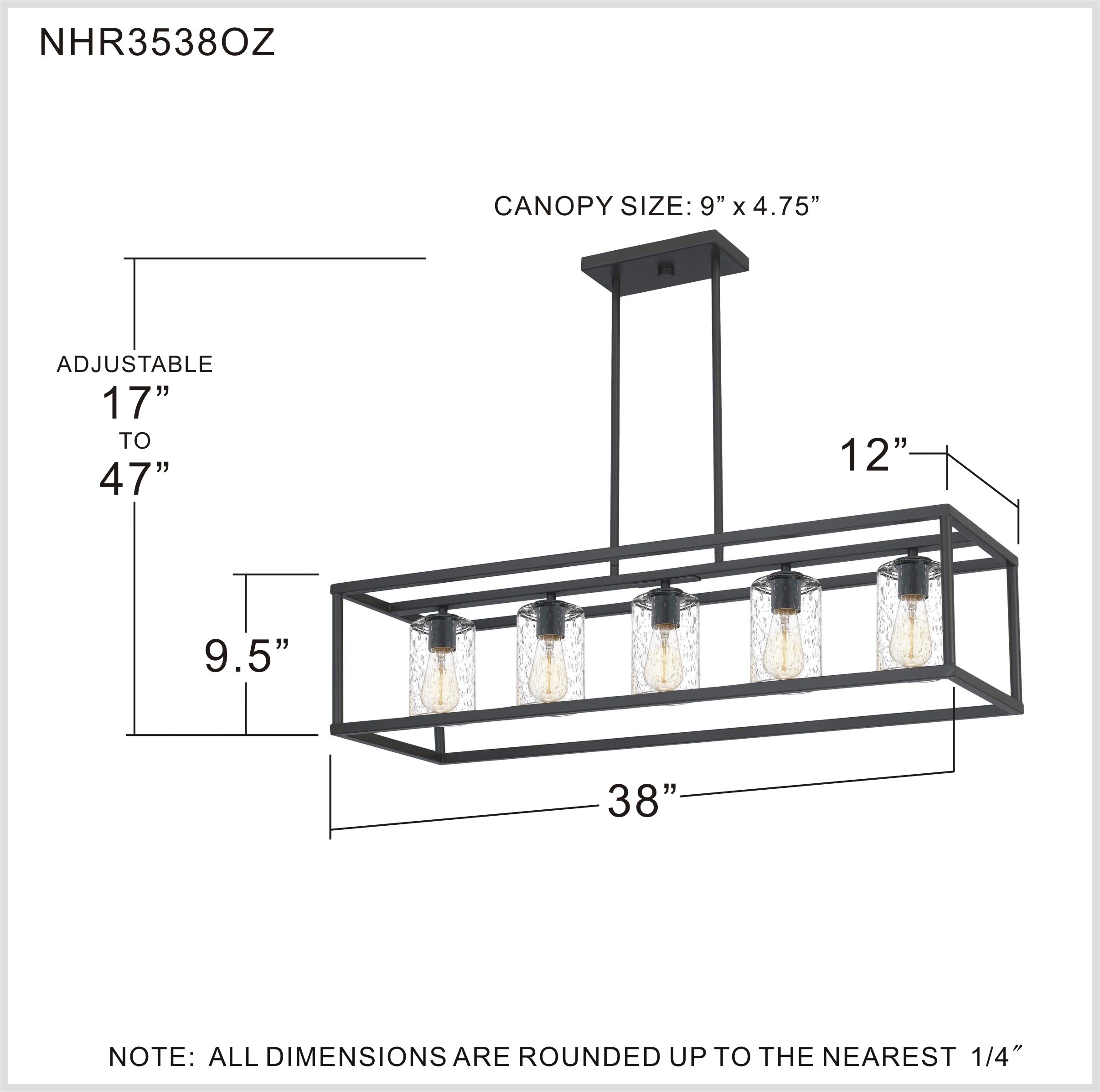 Quoizel Ingram 5-Light Matte Black Farmhouse Damp Rated Chandelier at ...