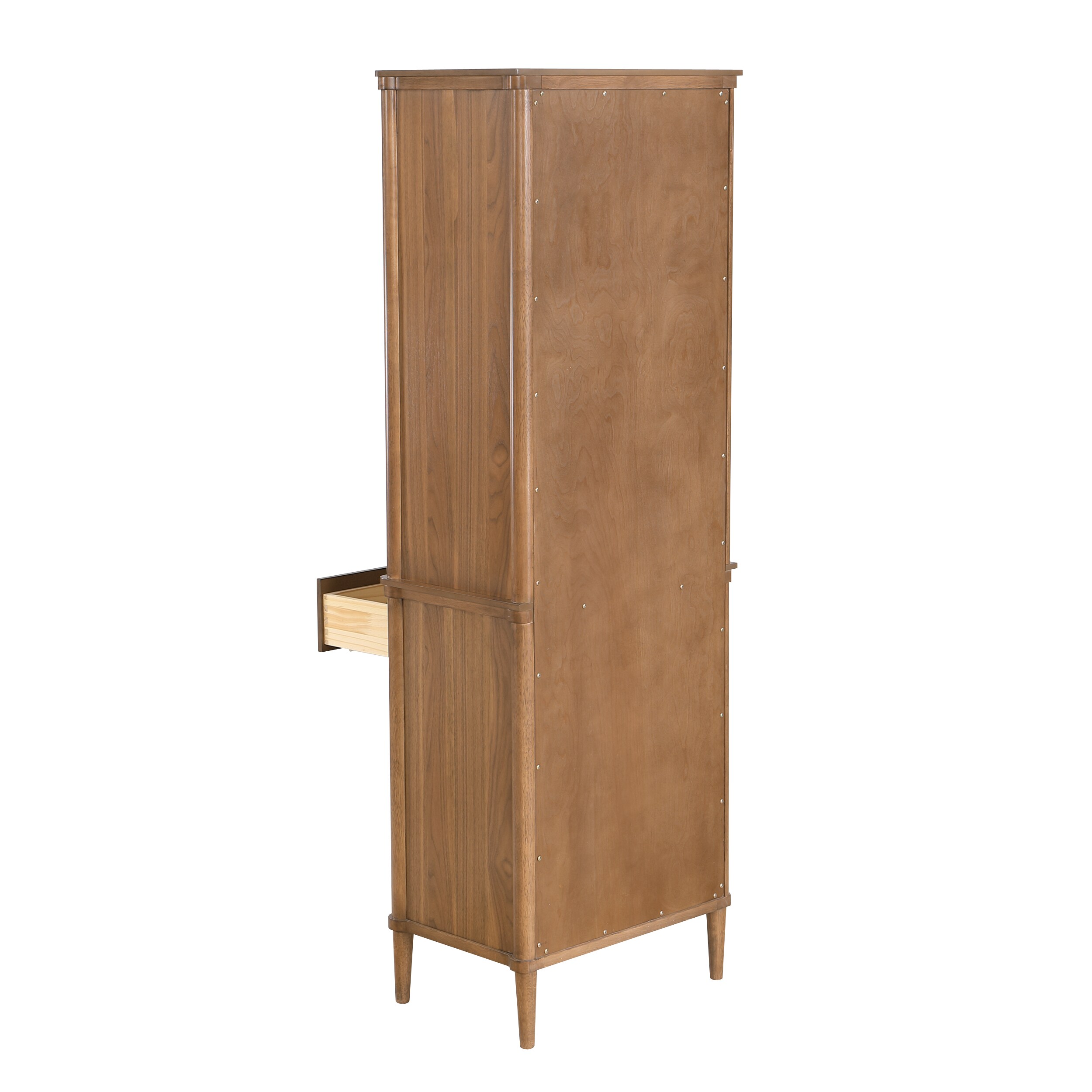 allen + roth Rian 24-in x 72-in x 16-in Walnut Wood Freestanding