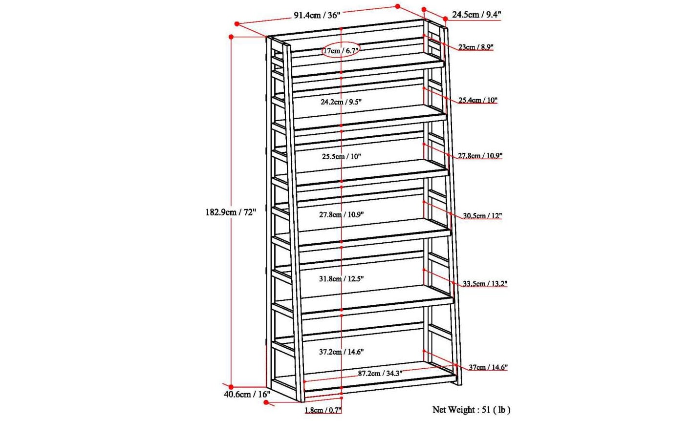 Simpli Home AXCRACA38-BRU bookcases - View #8