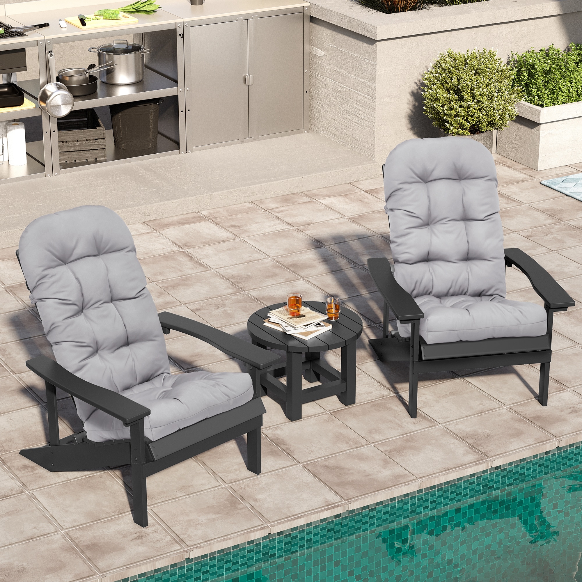 CloudFly CL-CU002LGY-1 Patio-Furniture-Cushions - View #9