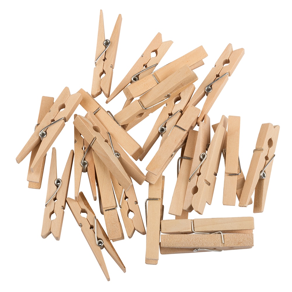 JAM Paper 30-Pack Off-white Wood Clothespins in the Clothespins