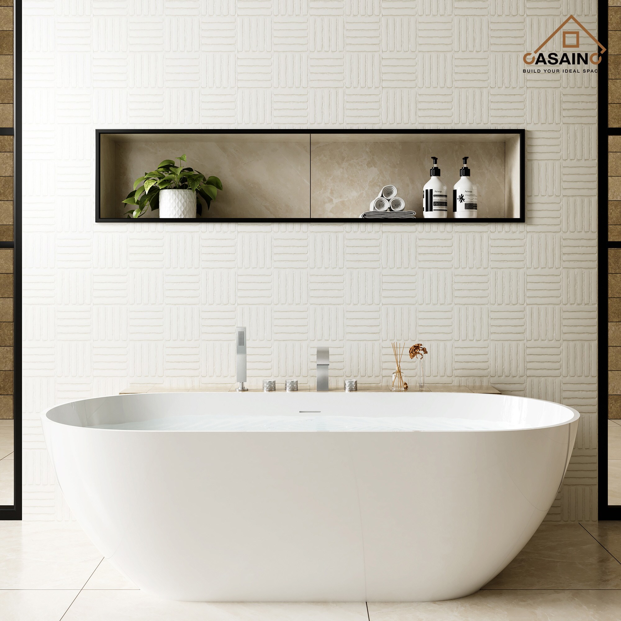 CASAINC TC14-CP Roman-Tub-Faucets - View #2