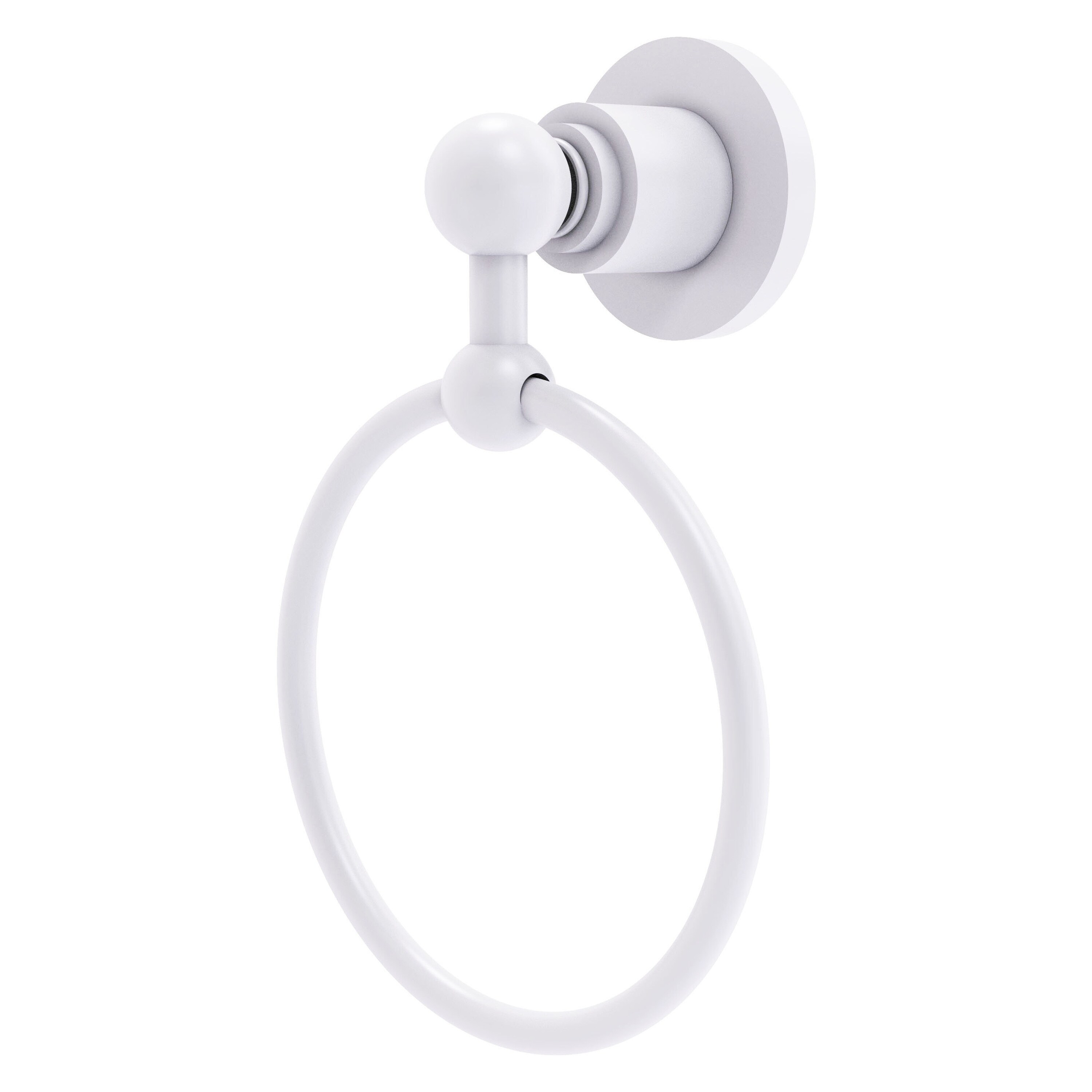 Allied Brass AP-16-WHM Astor Place Matte White Wall mount Single Towel Ring