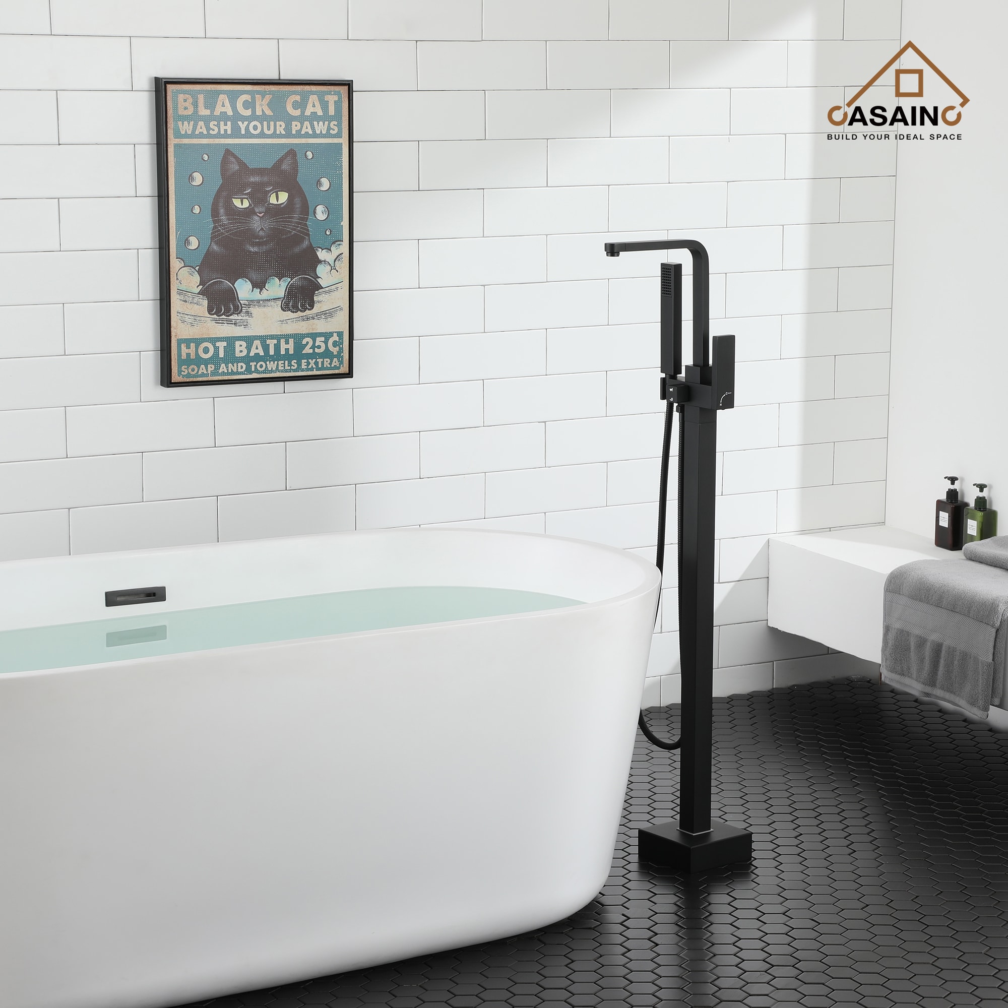CASAINC TC15-MB Roman-Tub-Faucets - View #3