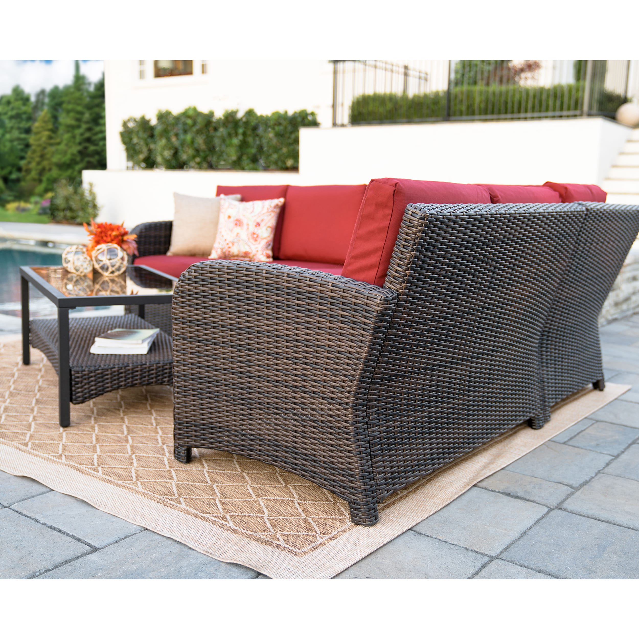 Leisure Made 779665-RED Patio-Conversation-Sets - View #2