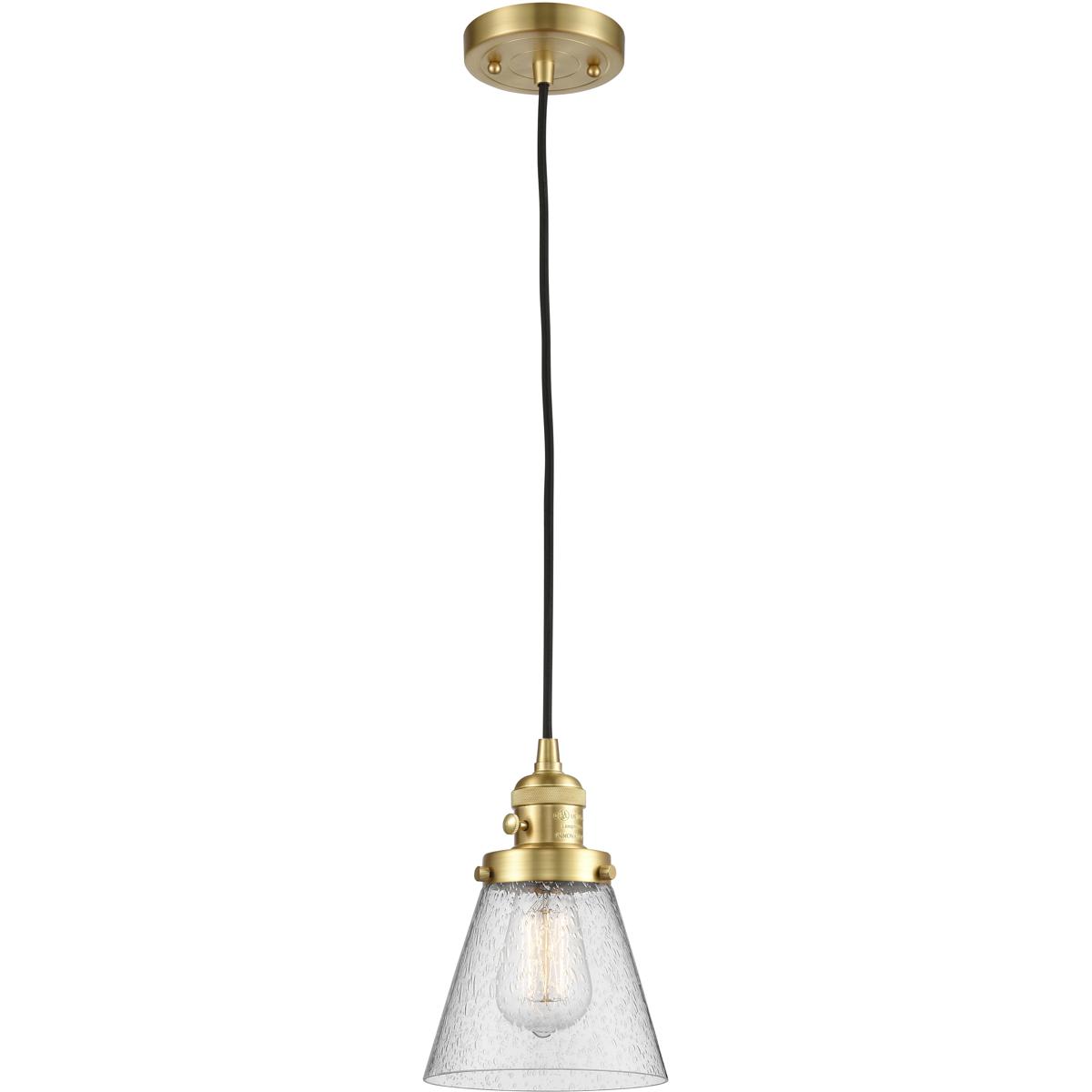 Innovations Lighting 2344513 201CSW-SG-G64-LED Franklin Restoration Cone Mini Pendant