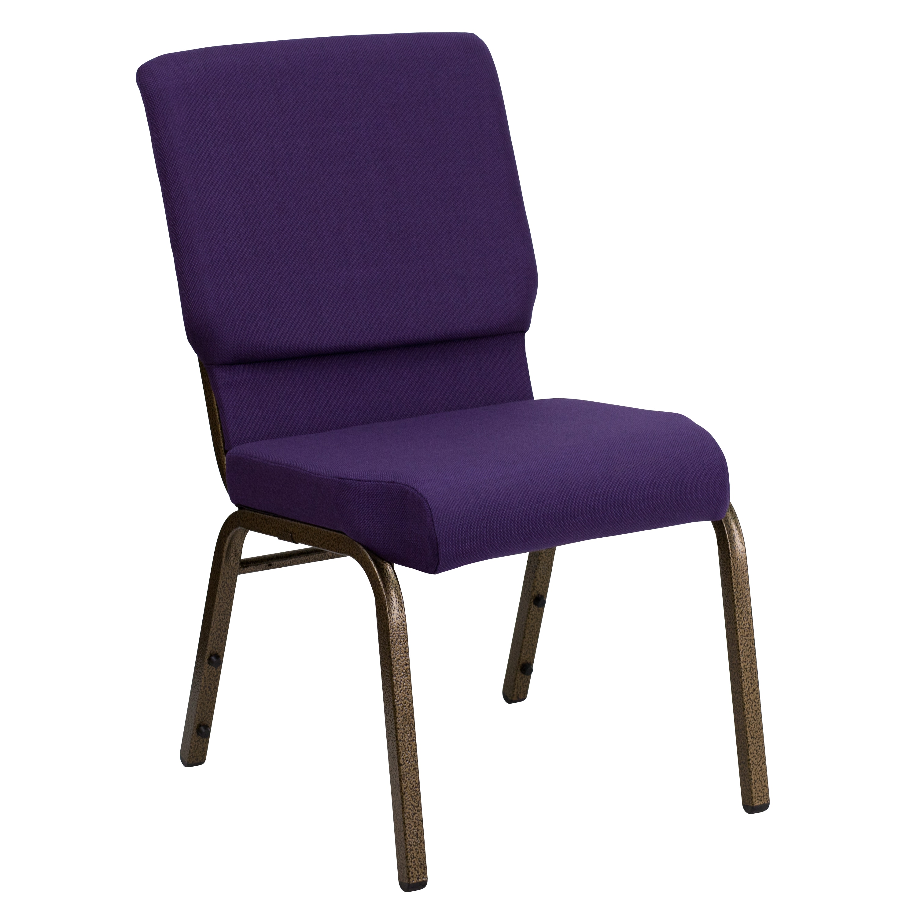 Flash Furniture 847254034791 Modern Royal Purple Fabric/Gold Vein Frame Accent Chair