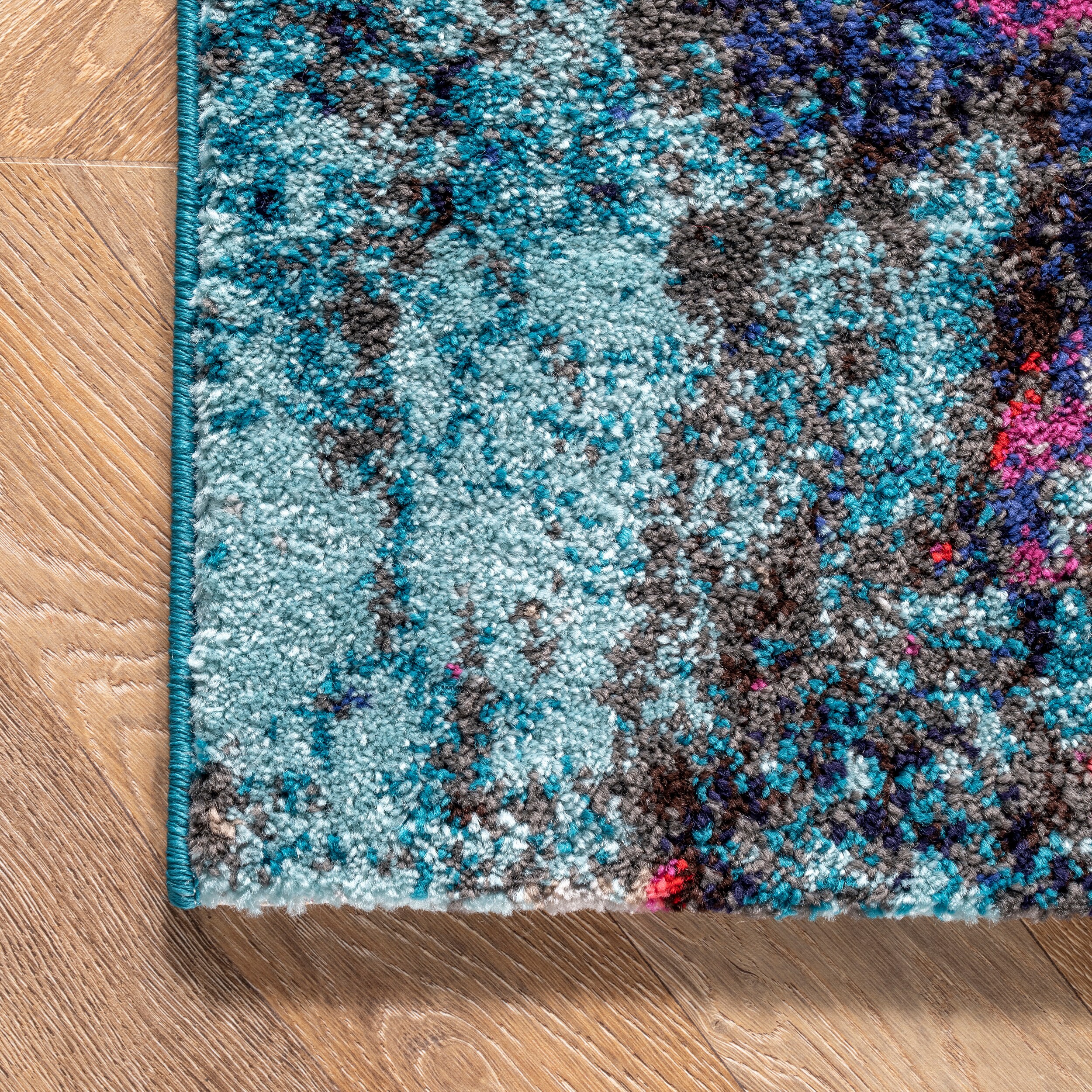 Vibrant Multicolor Abstract Synthetic 3' x 5' Area Rug