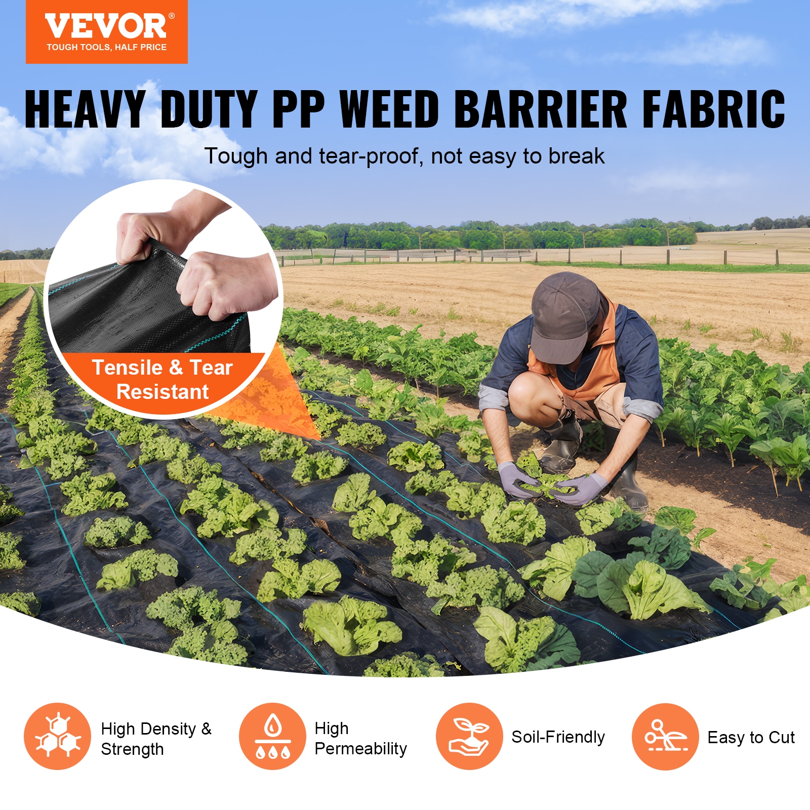 VEVOR JBXBZ450FT3207LCGV0 Landscape-Fabric - View #3
