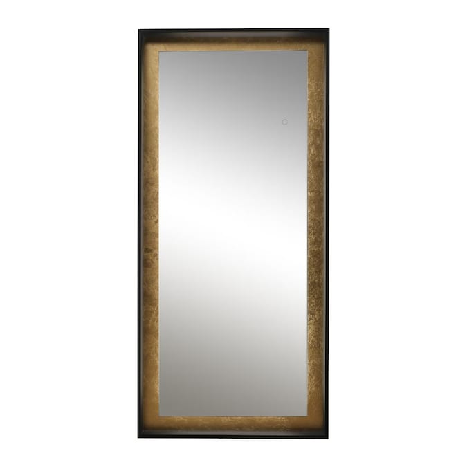 Gold Framed Lighted Floor Mirror, Gold Framed Lighted Mirror