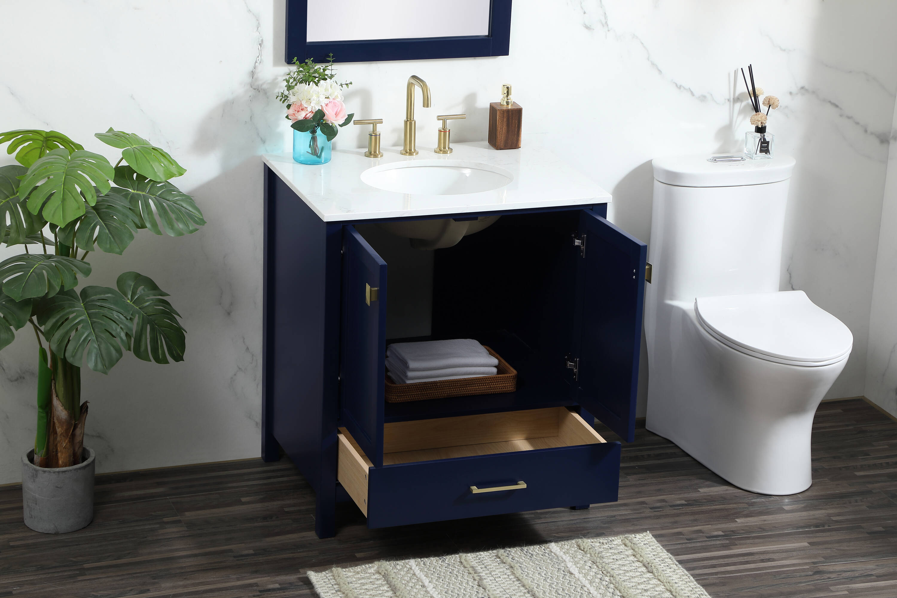 Elegant Decor HF56490BL Bath-Vanity-Combo - View #3