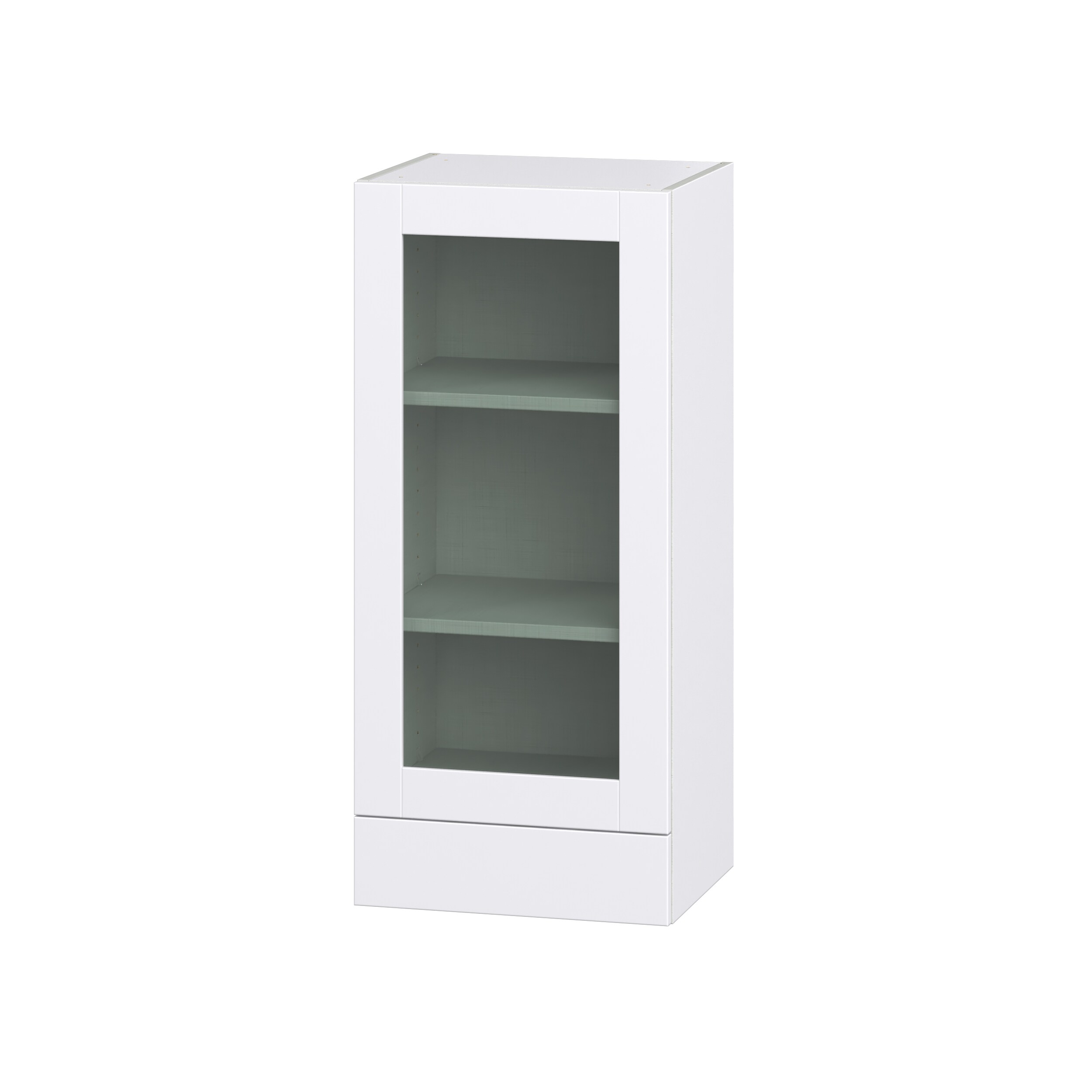 Hugo&Borg DSWG1840A(L/R)-RM Rosemont 18-in W x 40-in H x 14-in D Glacier White Wall Fully assembled Cabinet (Recessed Panel Glass)