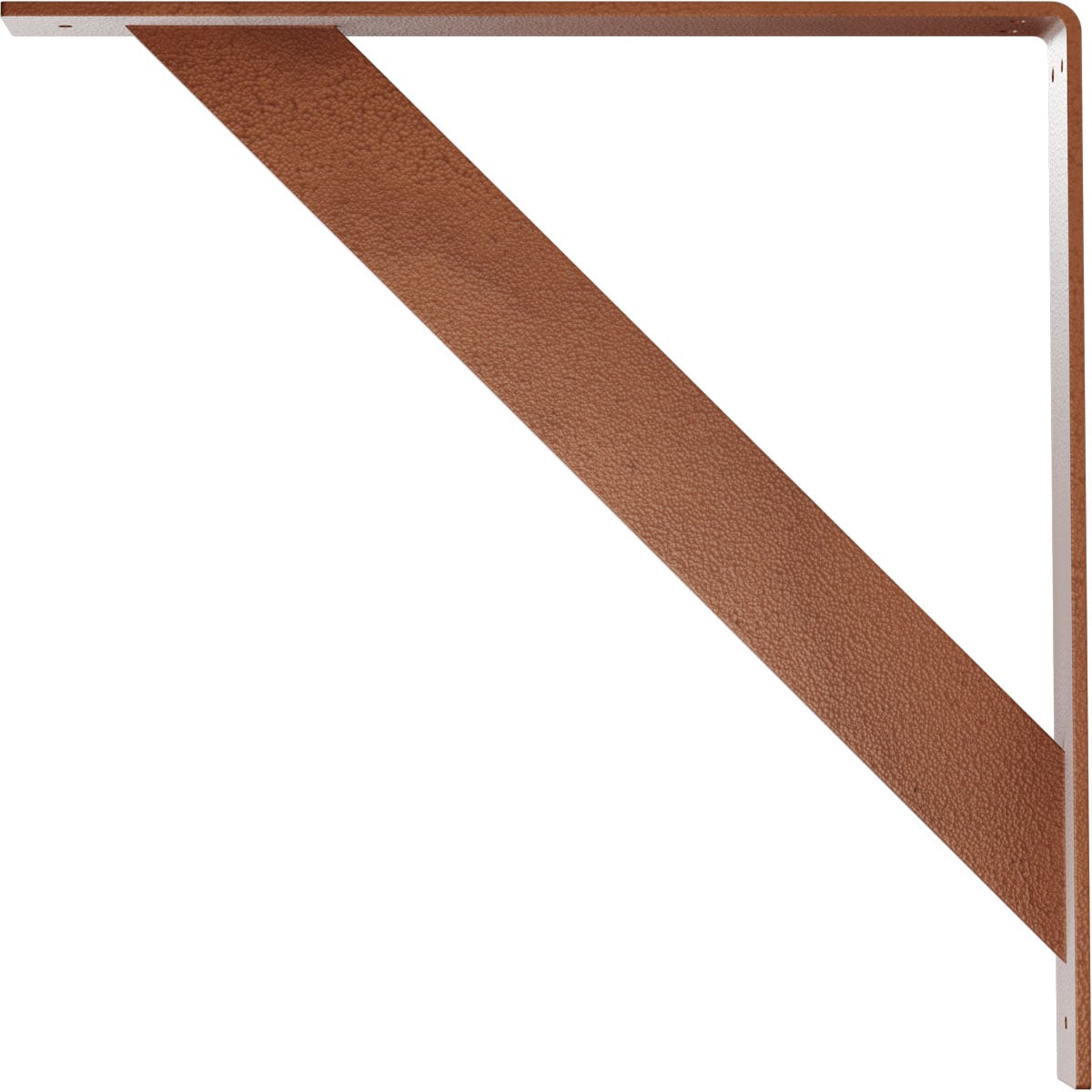 Urban Industrial 18" Hammered Copper Steel Support Bracket