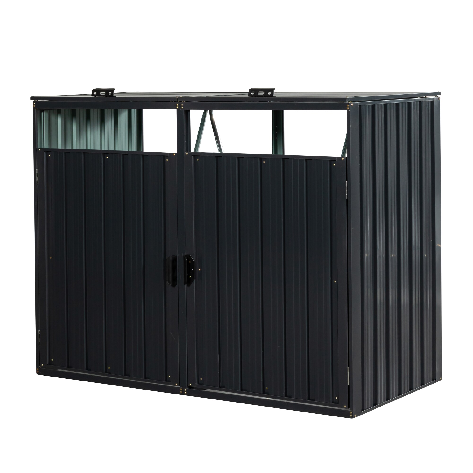 WELLFOR Off-White HDPE Outdoor Storage Shed (Common: 24-in x 46-in; Interior Dimensions: 20.5-in x 43.7-in) | KT0007AM