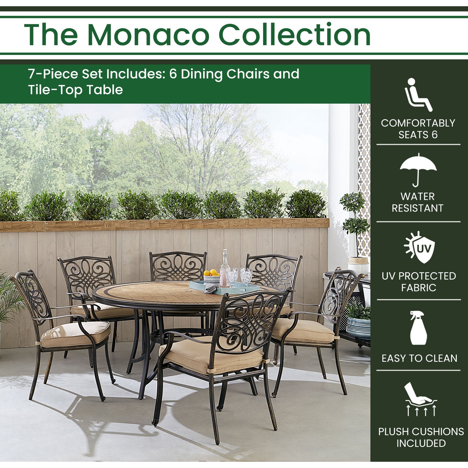 Hanover MONDN7PCRDTL-C-TAN Patio-Dining-Sets - View #5