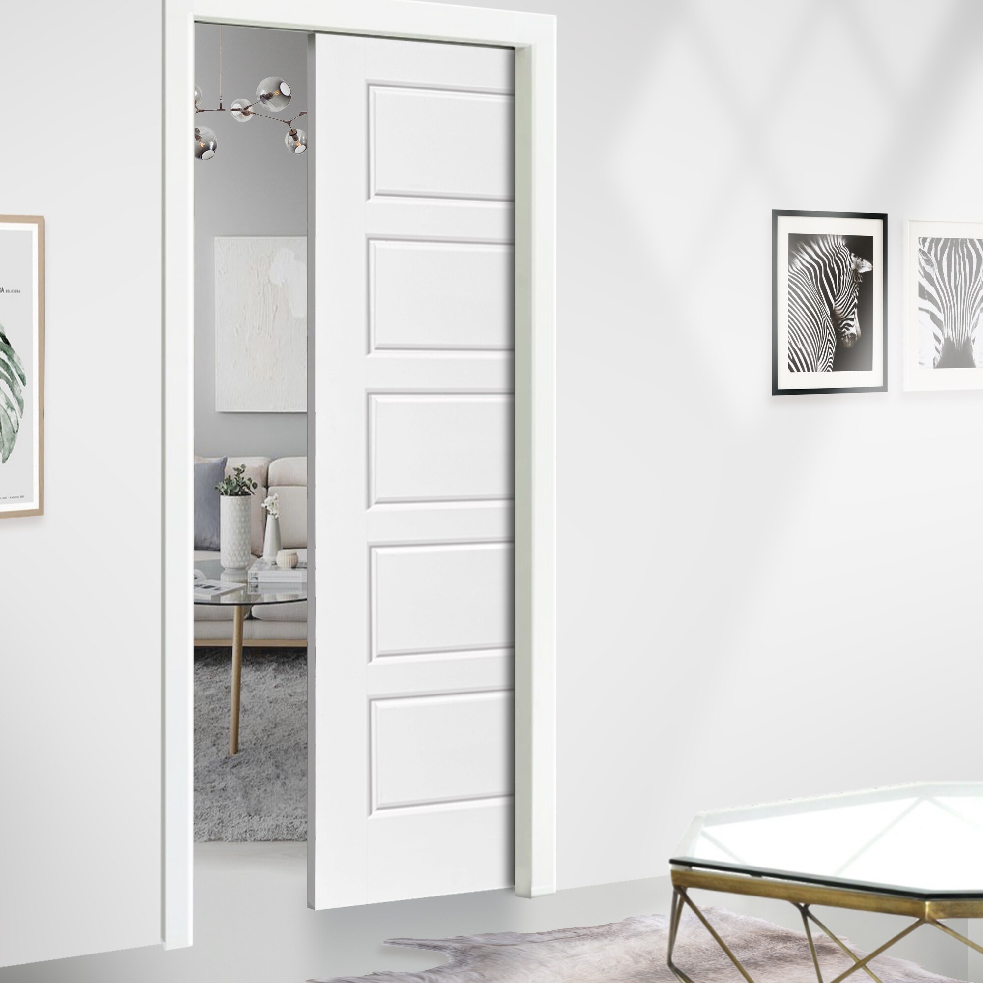 CALHOME PK-5PANEL-RS-30W Barn-Doors - View #2