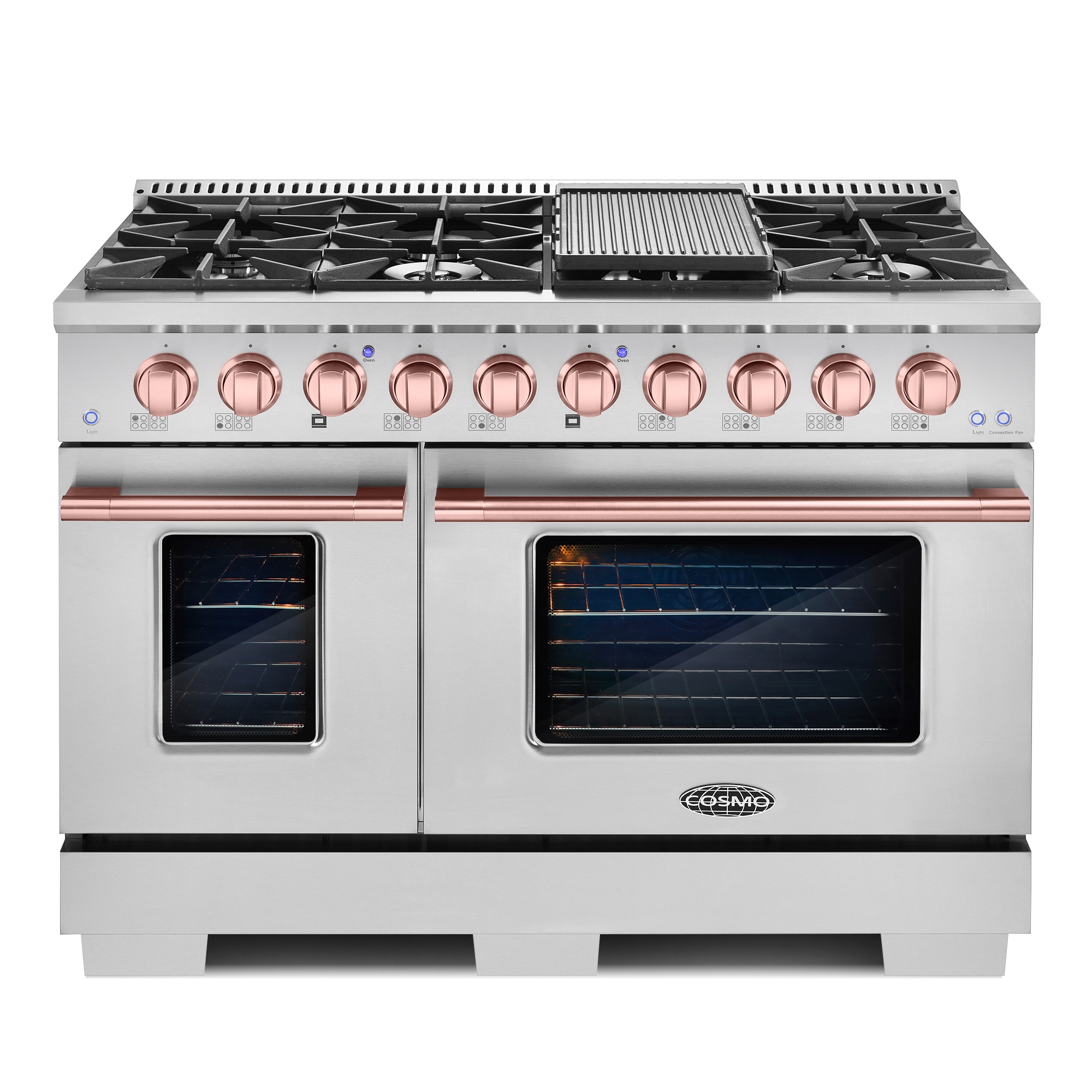 Kucht 48-in 8 Burners 4.2-cu ft / 2.5-cu ft Convection Oven 