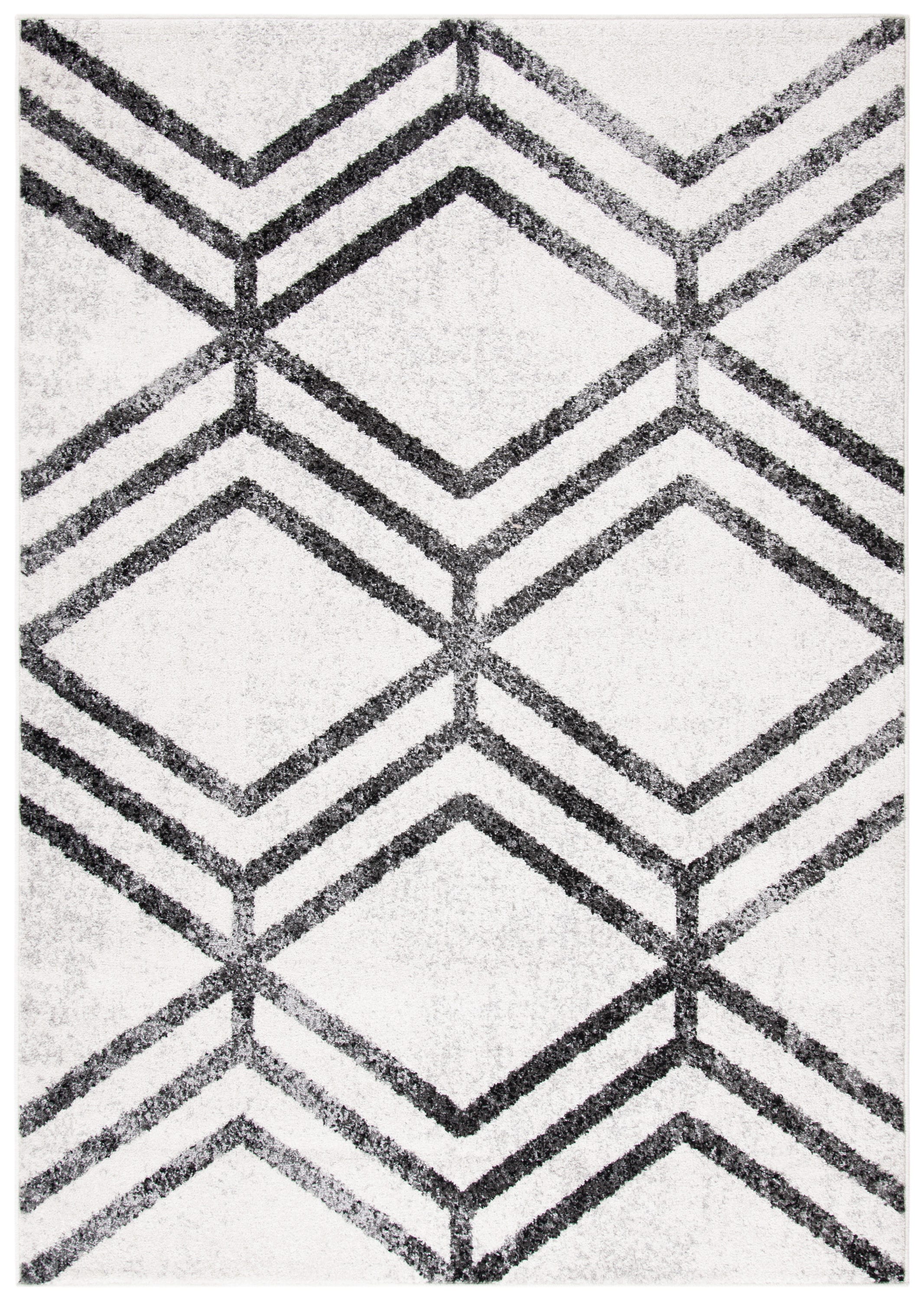 Safavieh ADR253B-5 Adirondack 5 x 8 (ft) Loomed Polypropylene Ivory/Charcoal Rectangular Indoor Geometric Bohemian/Eclectic Area rug