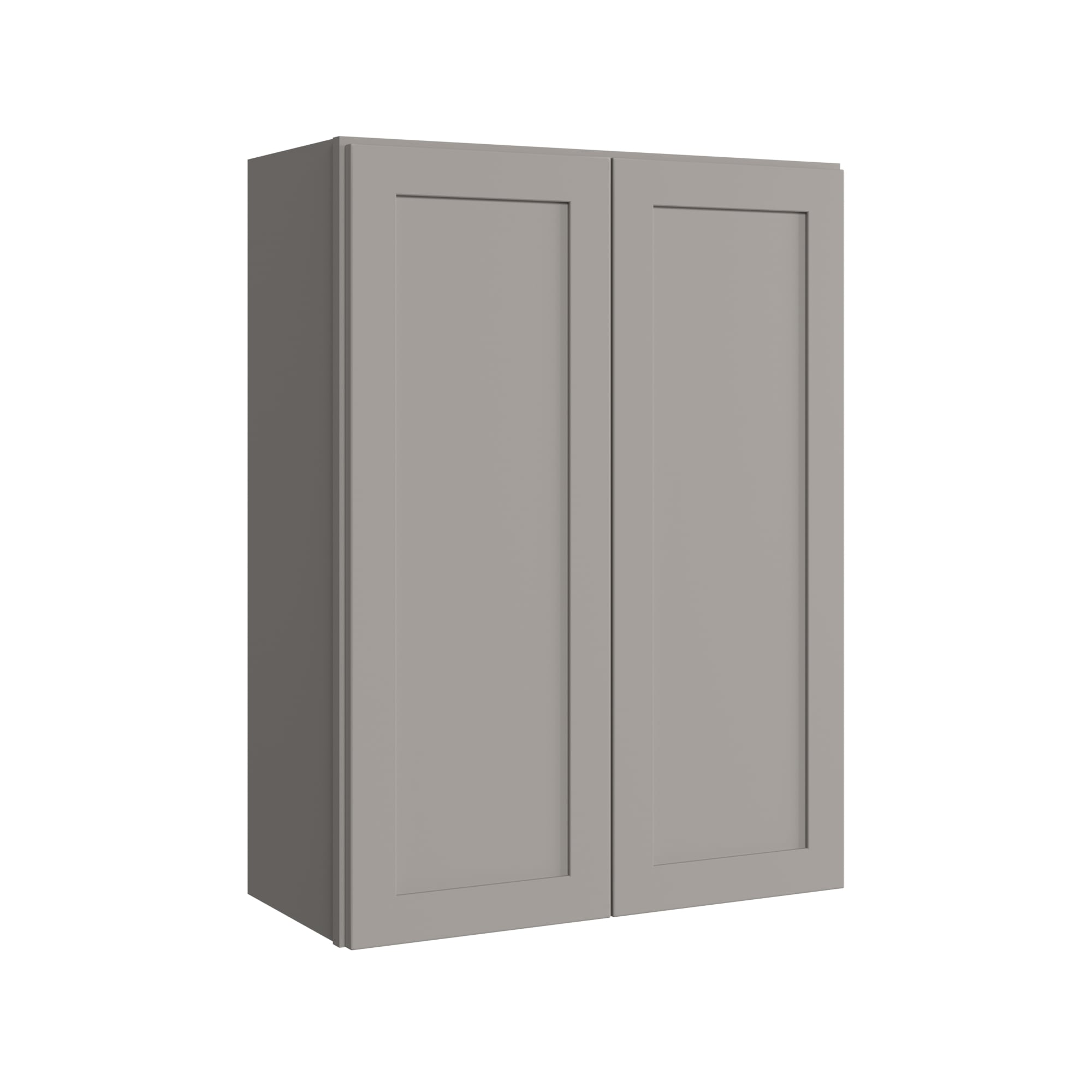 KraftMaid Momentum W2736G81 Deveron 27-in W x 36-in H x 12-in D Pebble Grey Wall Fully assembled Plywood Cabinet (Recessed Panel Shaker)