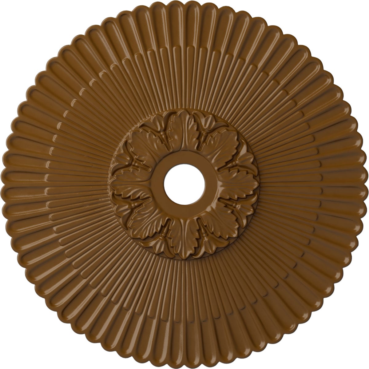 Ekena Millwork CM36MESTF Melonie 36.25-in W x 36.25-in L Painted Smokey Topaz Polyurethane Whole Ceiling Medallion