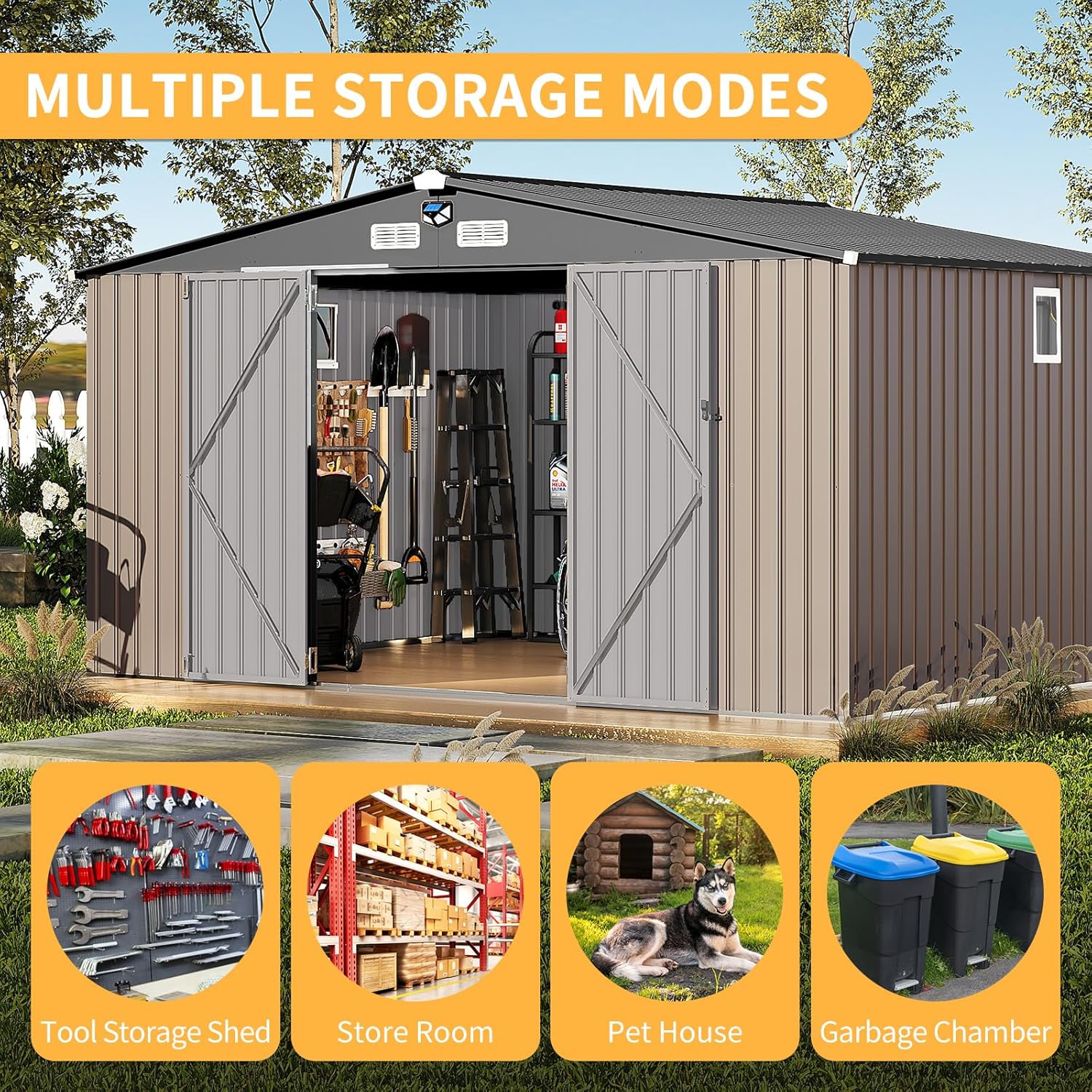 Qeetex SUN-PPG-3386UAI1 Metal-Storage-Buildings-Sheds - View #4