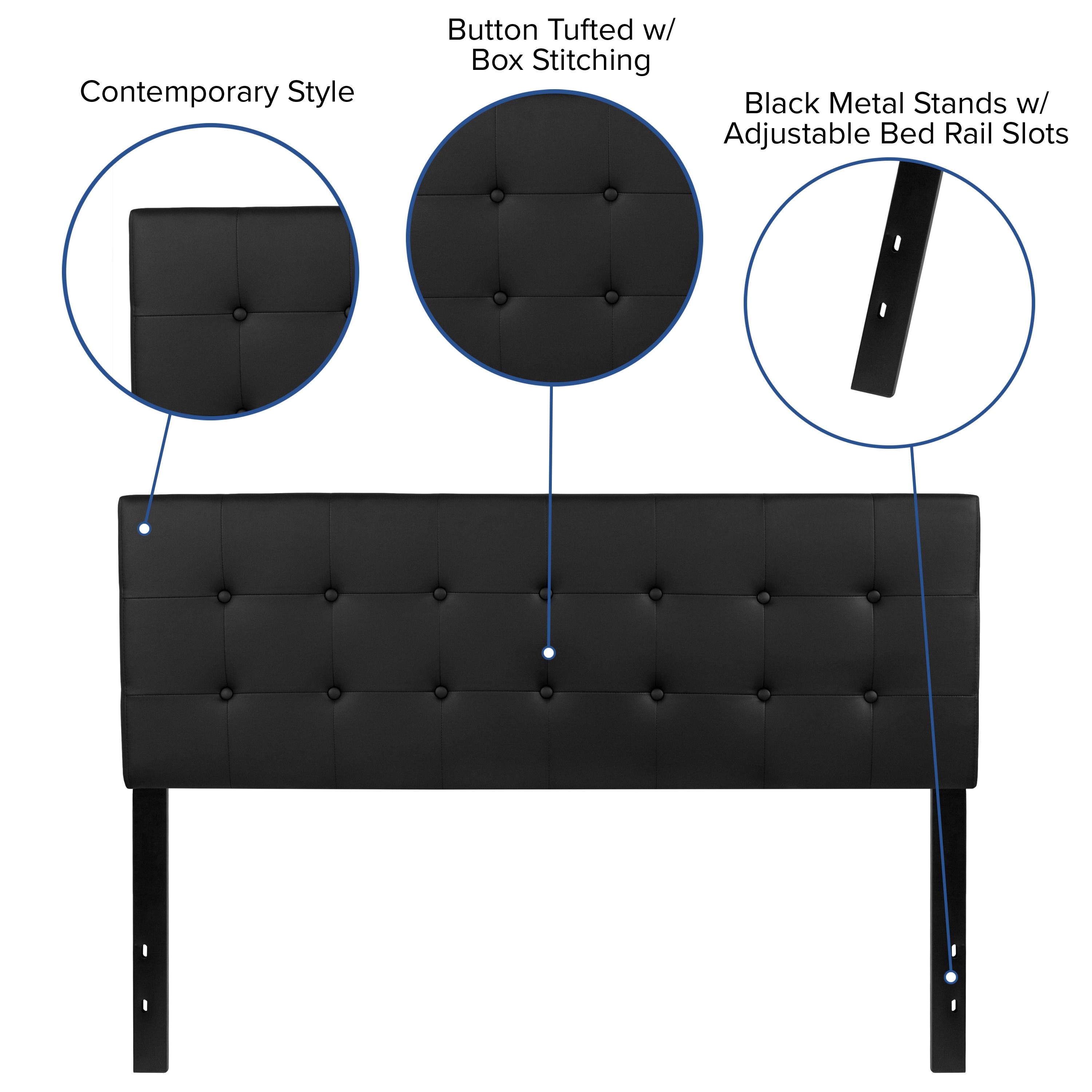 Emma + Oliver 889142474777 Upholstered-Headboards - View #3